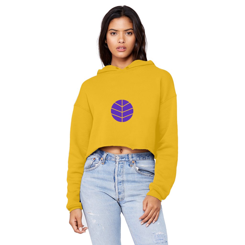 BEAM *Life* Collection Cropped Raw Edge Boyfriend Hoodie