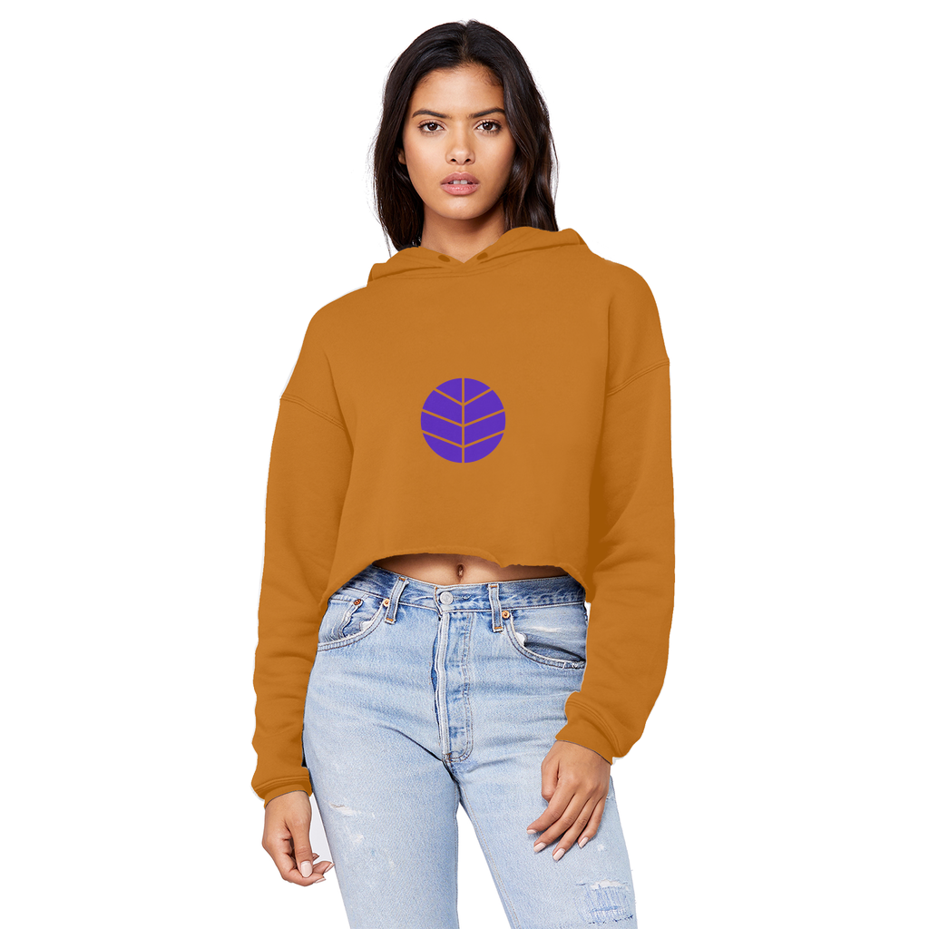 BEAM *Life* Collection Cropped Raw Edge Boyfriend Hoodie