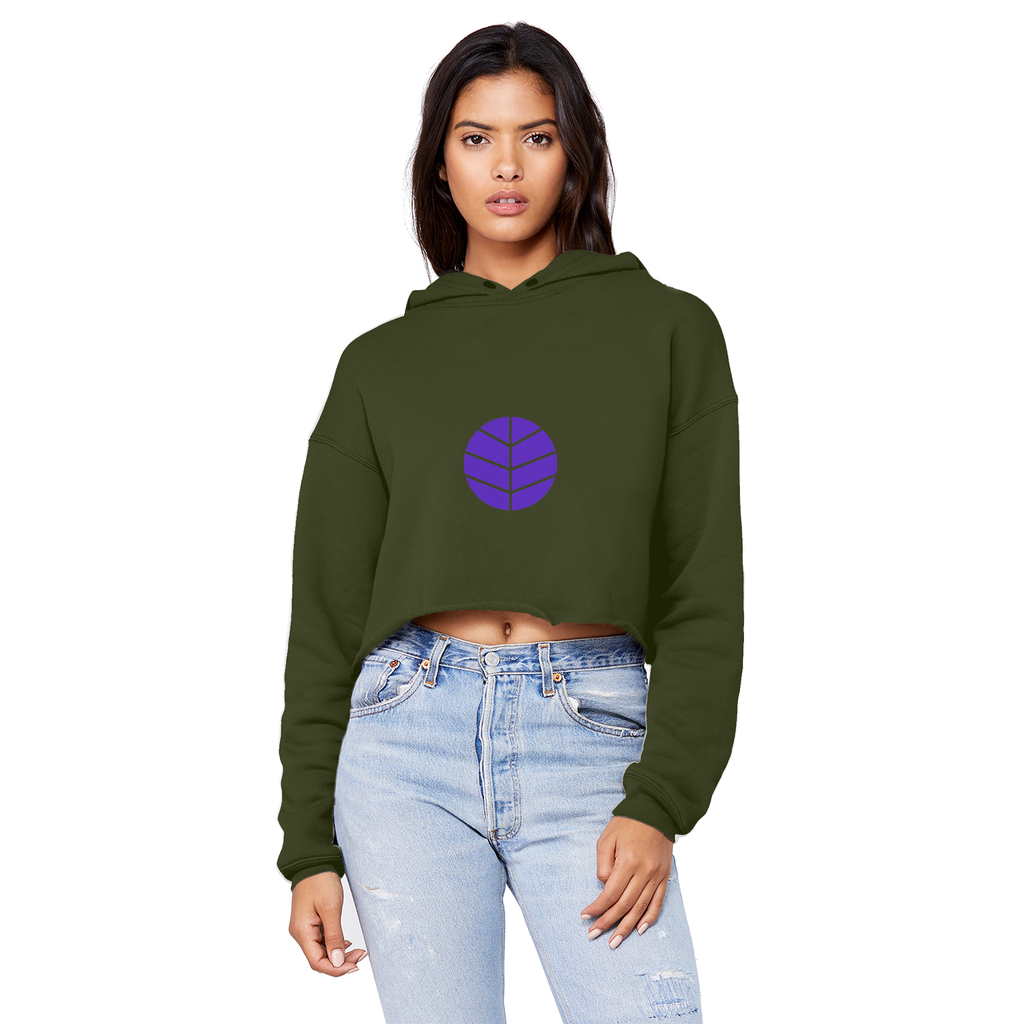 BEAM *Life* Collection Cropped Raw Edge Boyfriend Hoodie