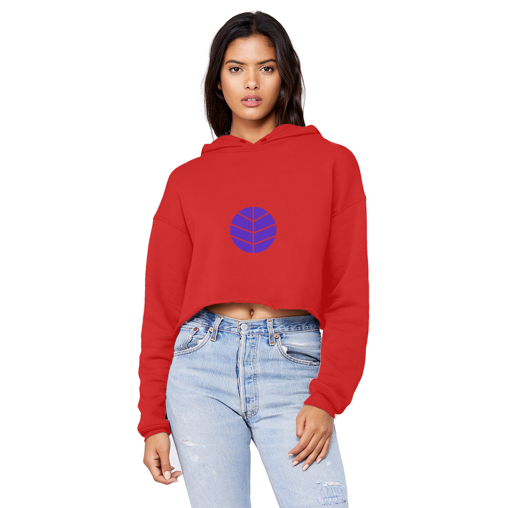 BEAM *Life* Collection Cropped Raw Edge Boyfriend Hoodie
