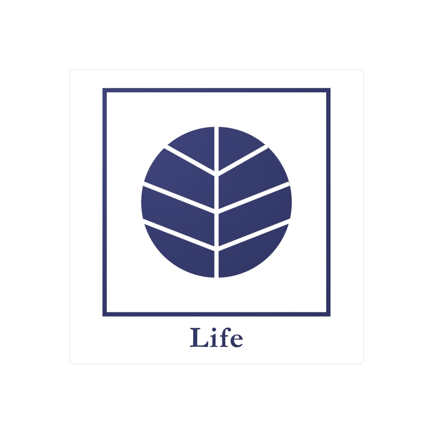 Life - Leben Symbol Sticker (Blue/White)