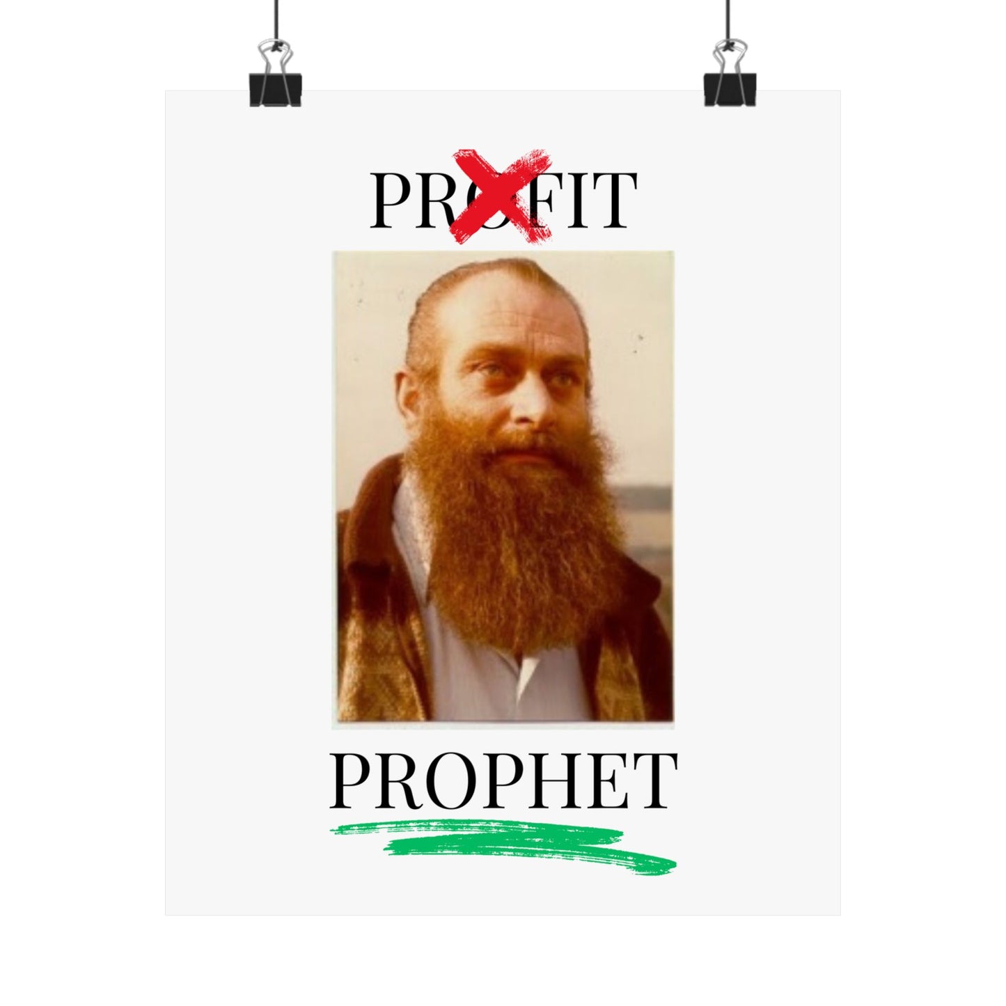 Inspirational Matte Vertical Poster: 'PROFIT vs PROPHET' - Unique Wall Art for Thought Leaders