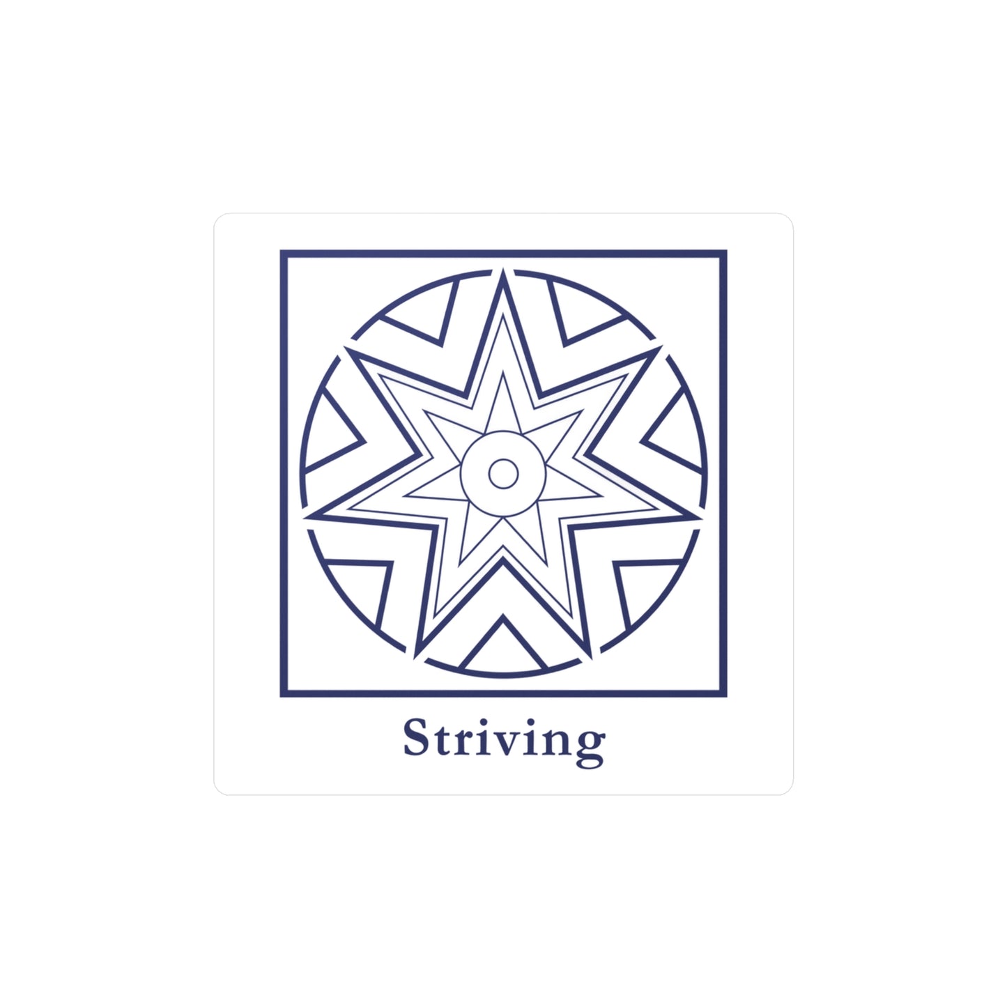 Striving - Streben Symbol Decal (Blue/White)