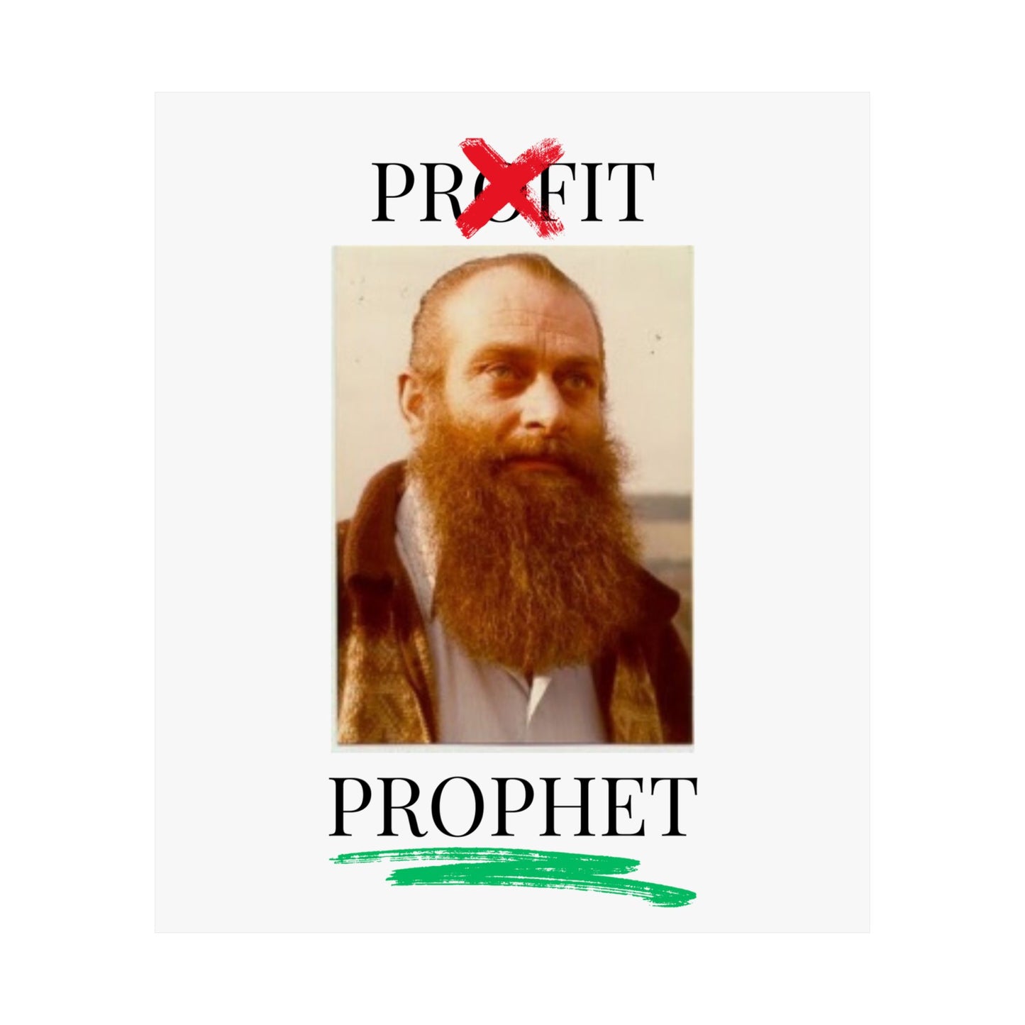 Inspirational Matte Vertical Poster: 'PROFIT vs PROPHET' - Unique Wall Art for Thought Leaders