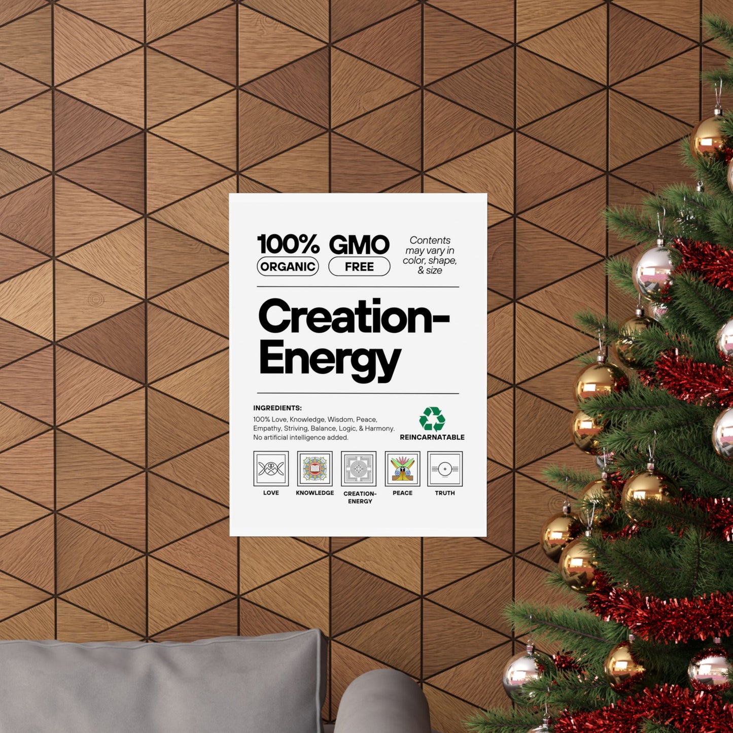 Inspirational Creation-Energy Posters | Eco-Friendly Wall Art for Mindfulness