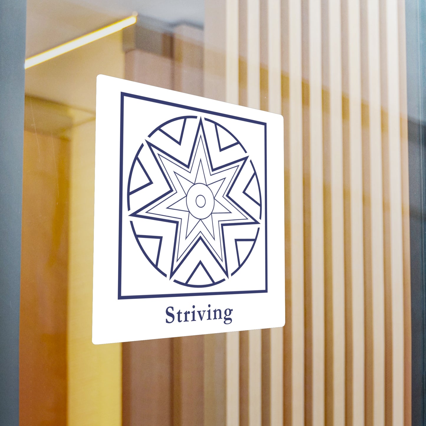 Striving - Streben Symbol Decal (Blue/White)