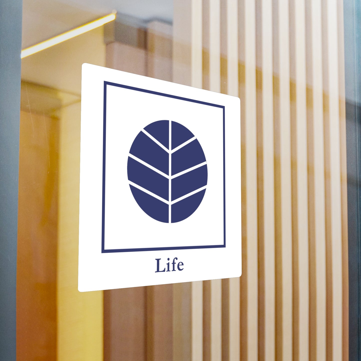 Life - Leben Symbol Sticker (Blue/White)