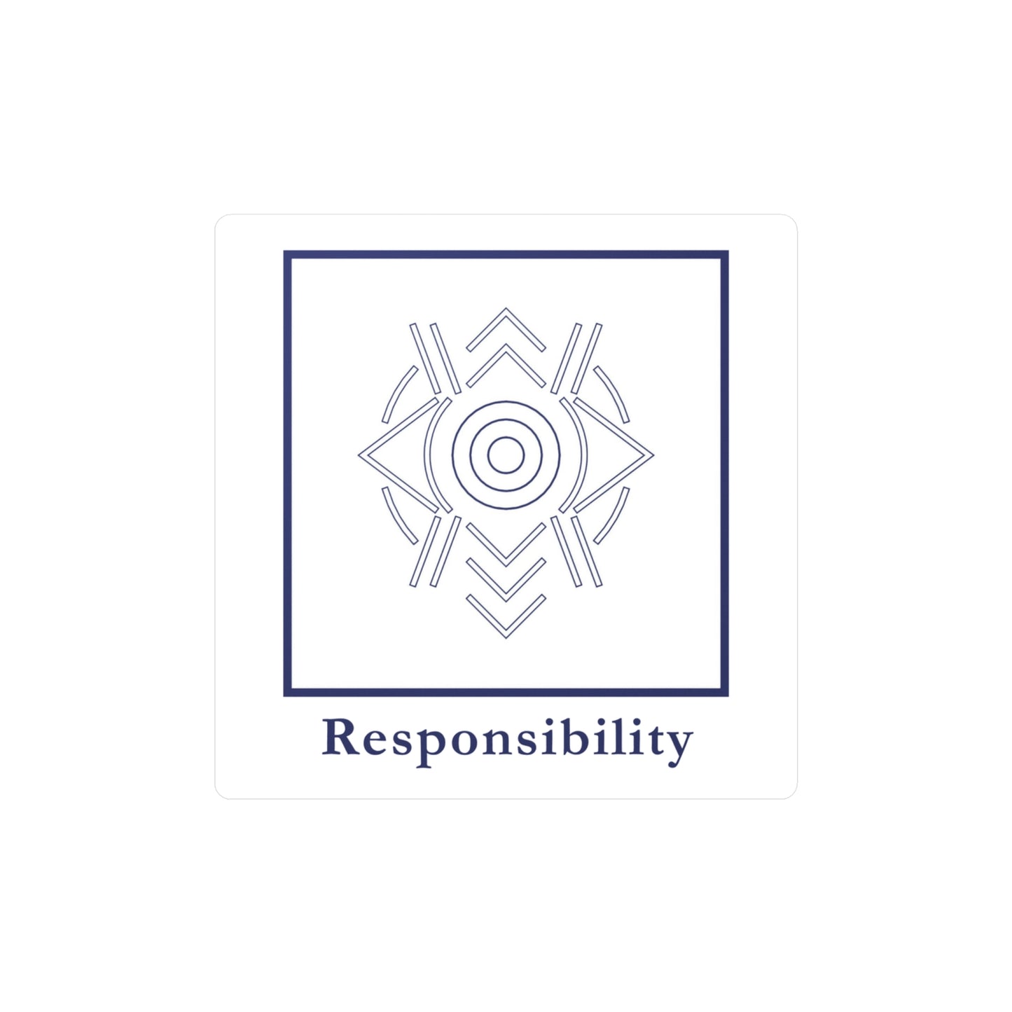 Responsibility - Verantwortung Symbol Decal (Blue/White)