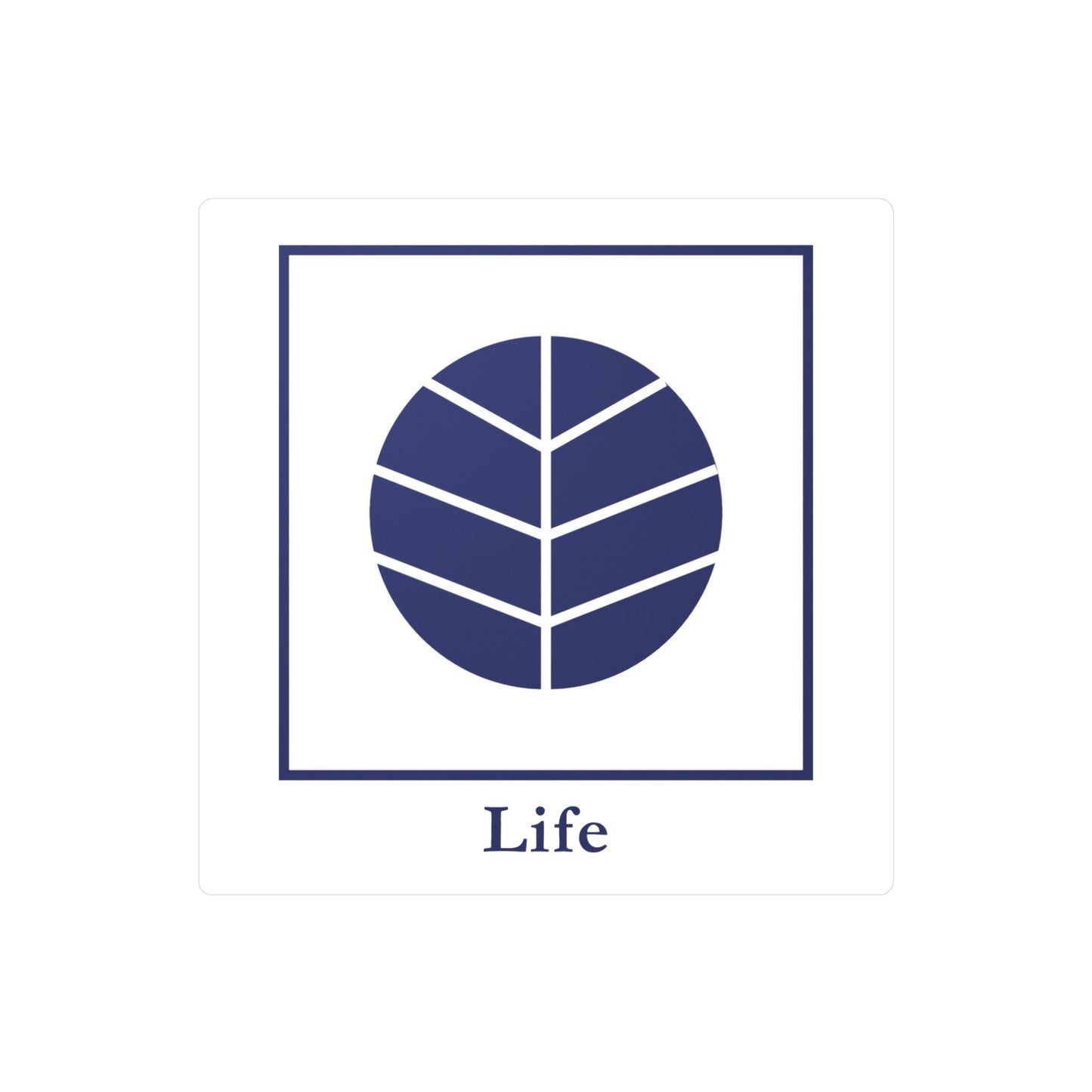 Life - Leben Symbol Sticker (Blue/White)