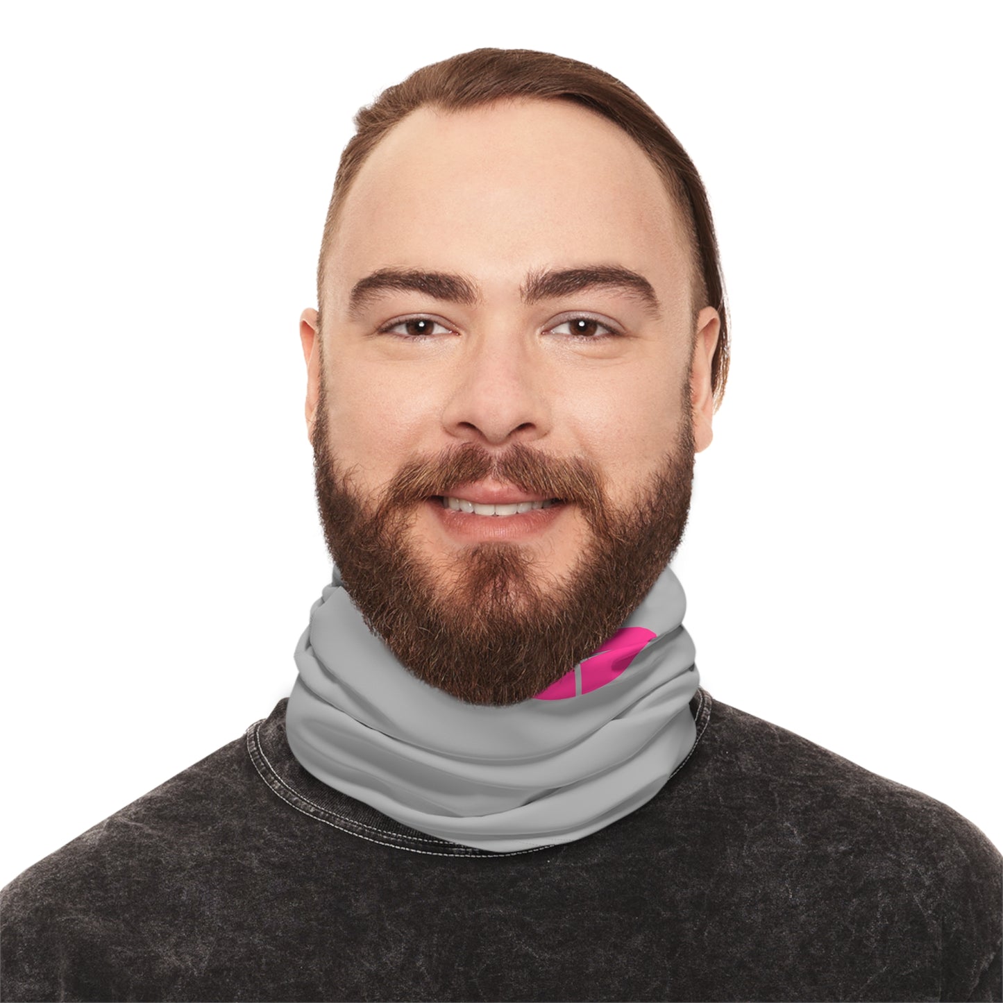 Lightweight Neck Gaiter - BEAM *Life* Edition (Pink/Gray)