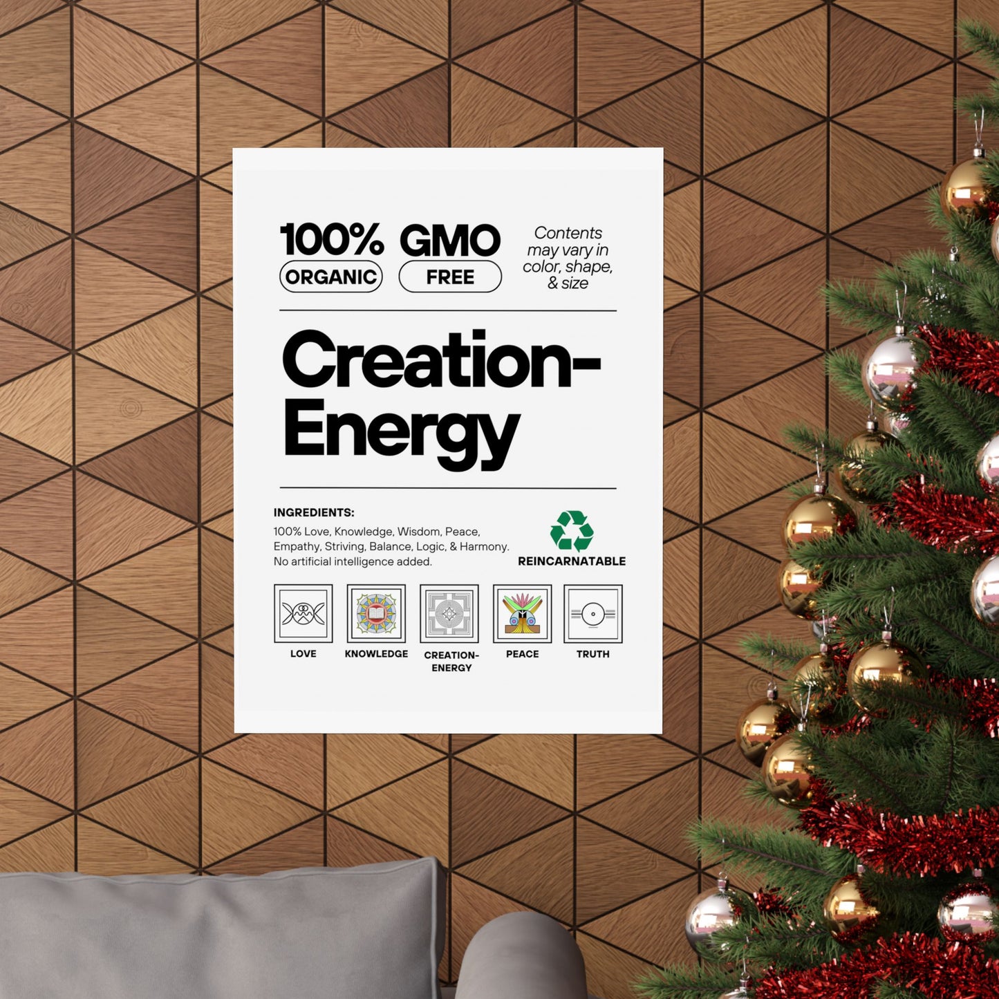 Inspirational Creation-Energy Posters | Eco-Friendly Wall Art for Mindfulness