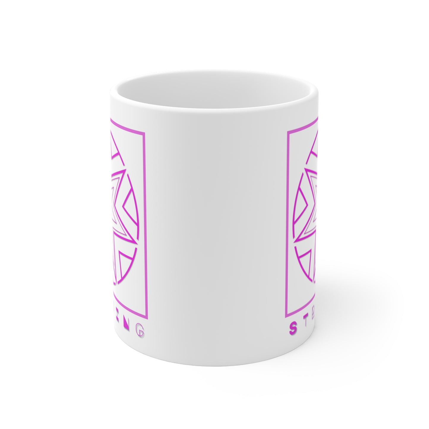 Symbols of the Creation-Energy Teaching - Mug 11oz *Striving / Streben* (pink)