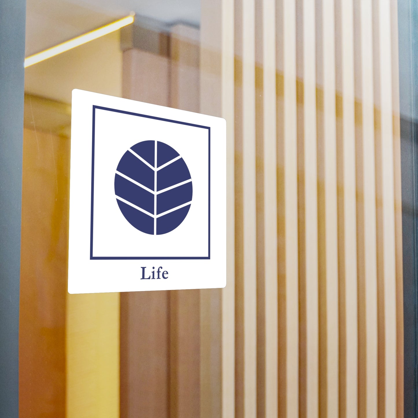 Life - Leben Symbol Sticker (Blue/White)