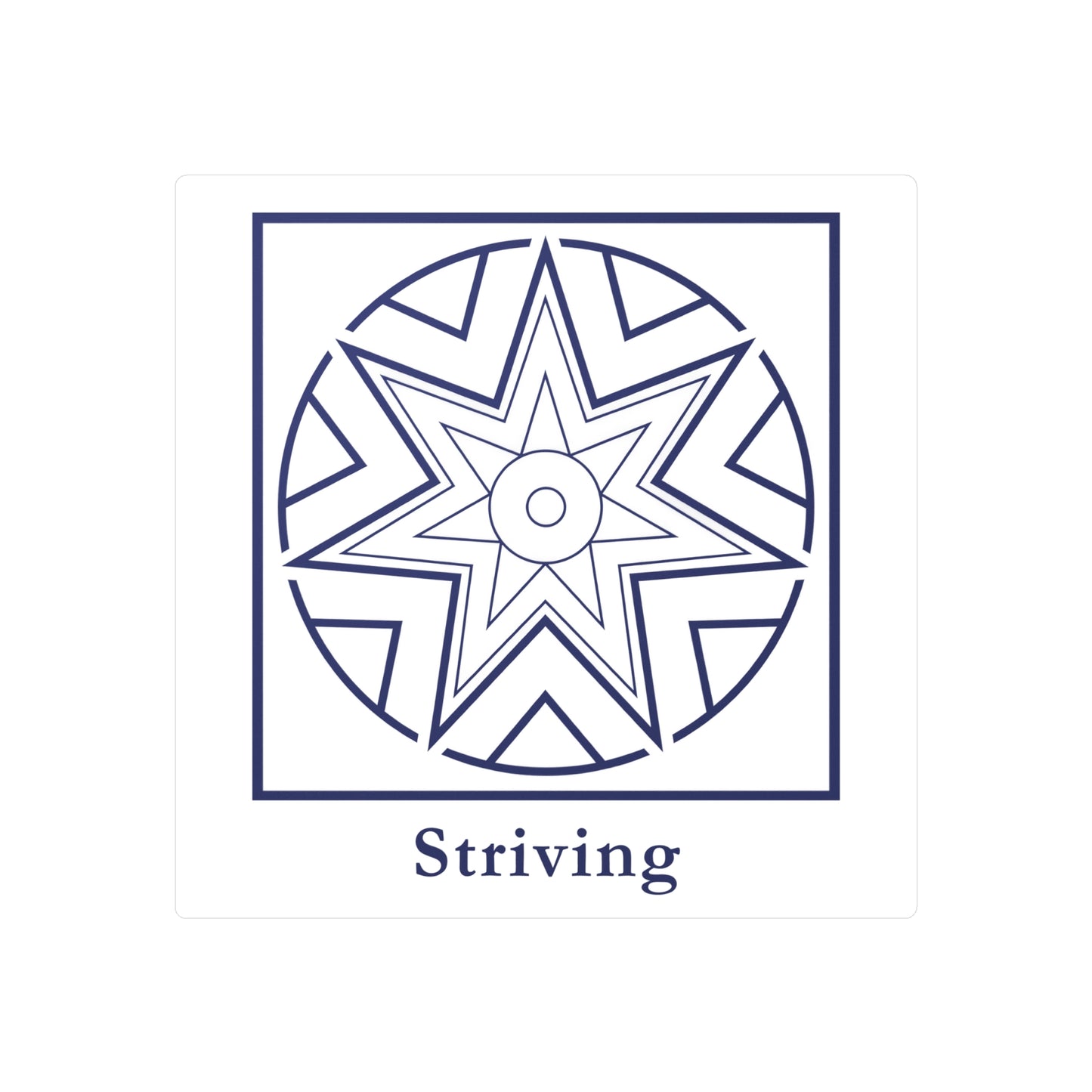 Striving - Streben Symbol Decal (Blue/White)