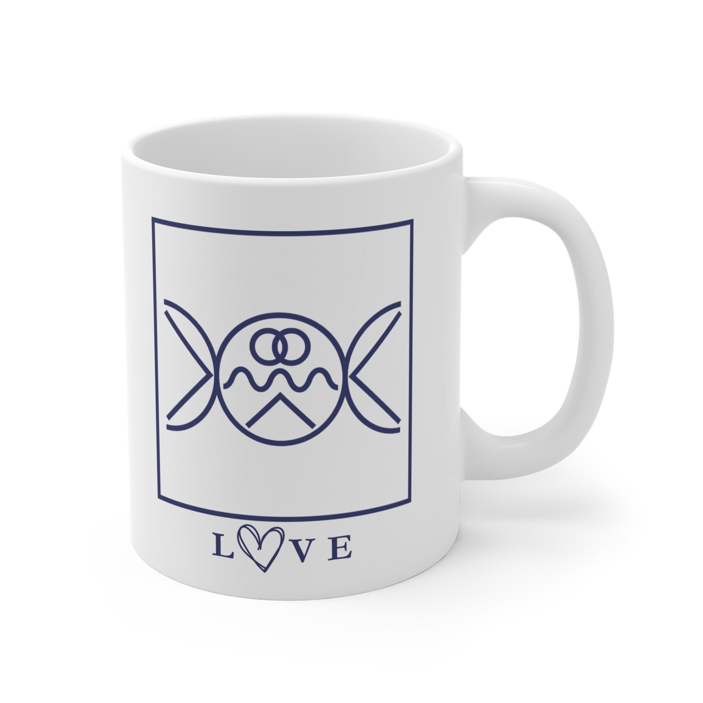 Symbols of the Creation-Energy Teaching - Mug 11oz *Liebe / Love* (heart)