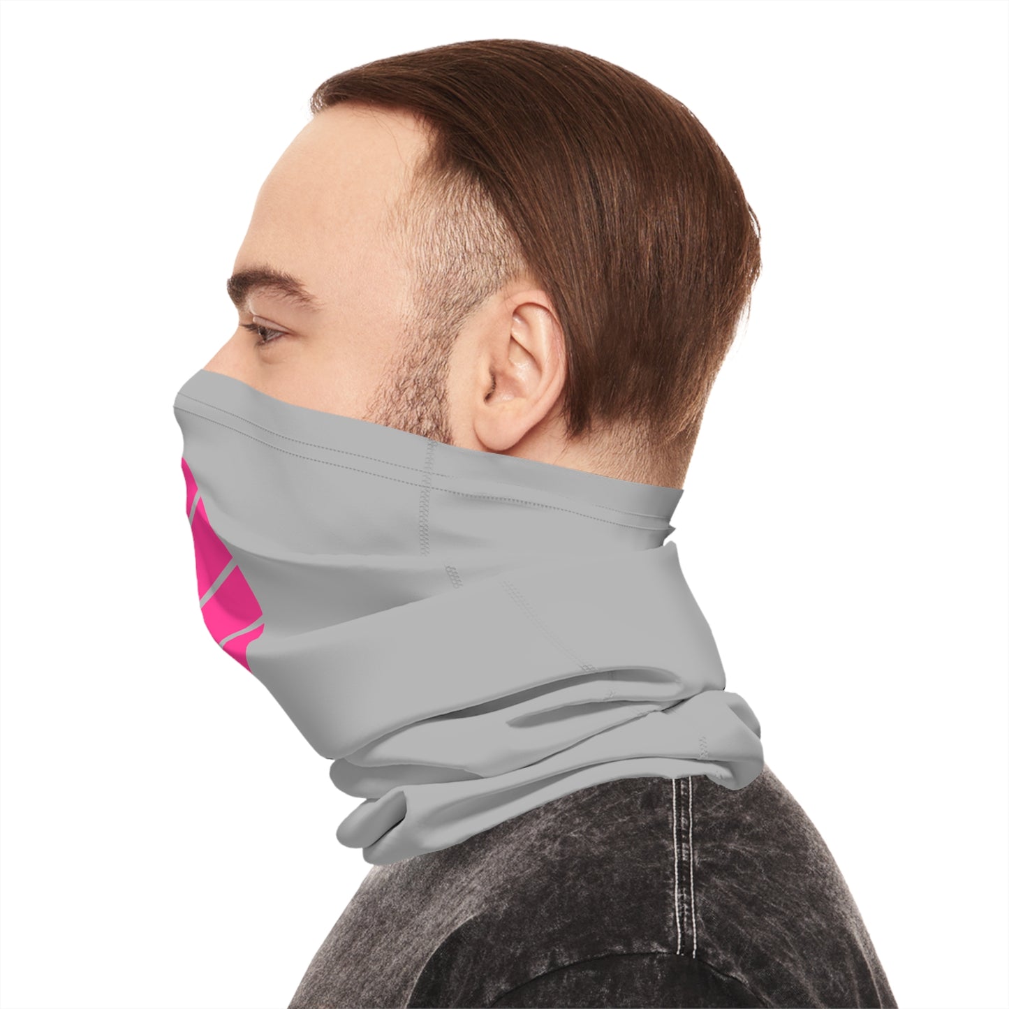 Lightweight Neck Gaiter - BEAM *Life* Edition (Pink/Gray)