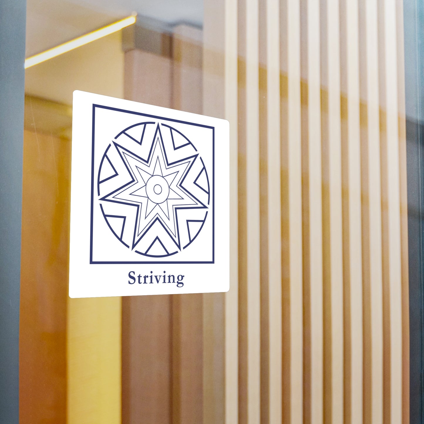 Striving - Streben Symbol Decal (Blue/White)