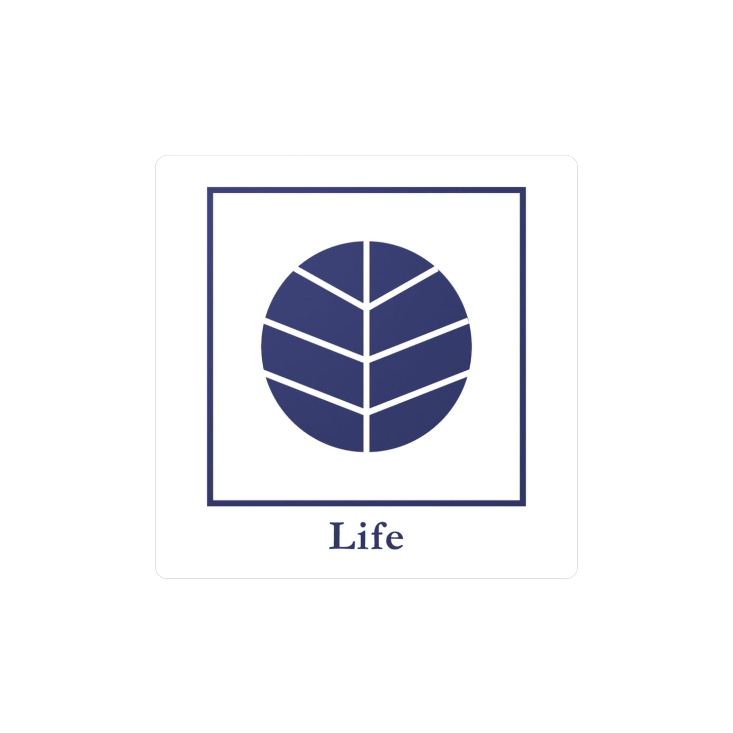 Life - Leben Symbol Sticker (Blue/White)