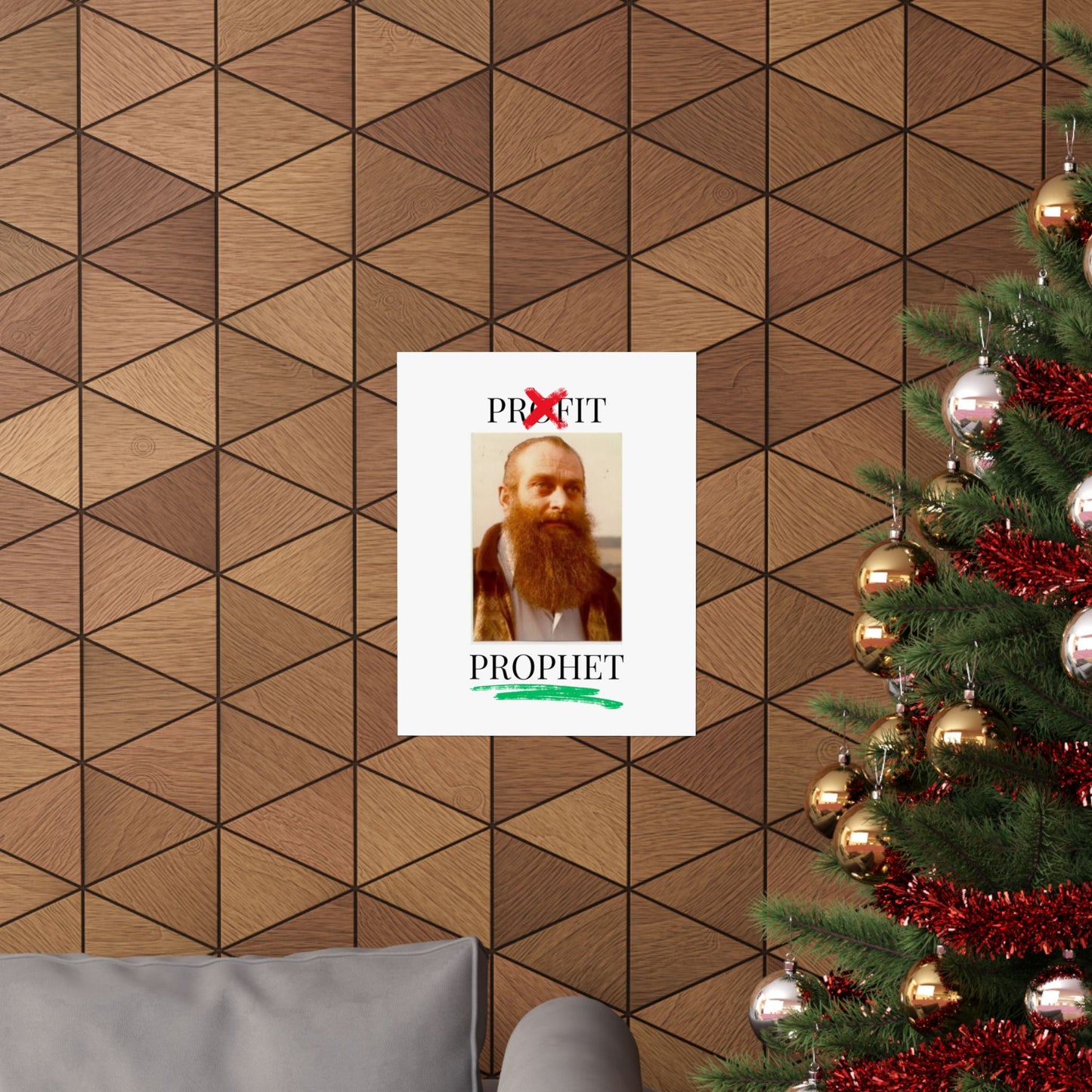 Inspirational Matte Vertical Poster: 'PROFIT vs PROPHET' - Unique Wall Art for Thought Leaders