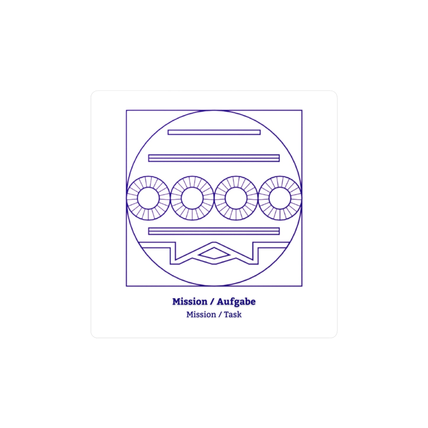 Mission Symbol Decal (Purple/White) Not Transparent