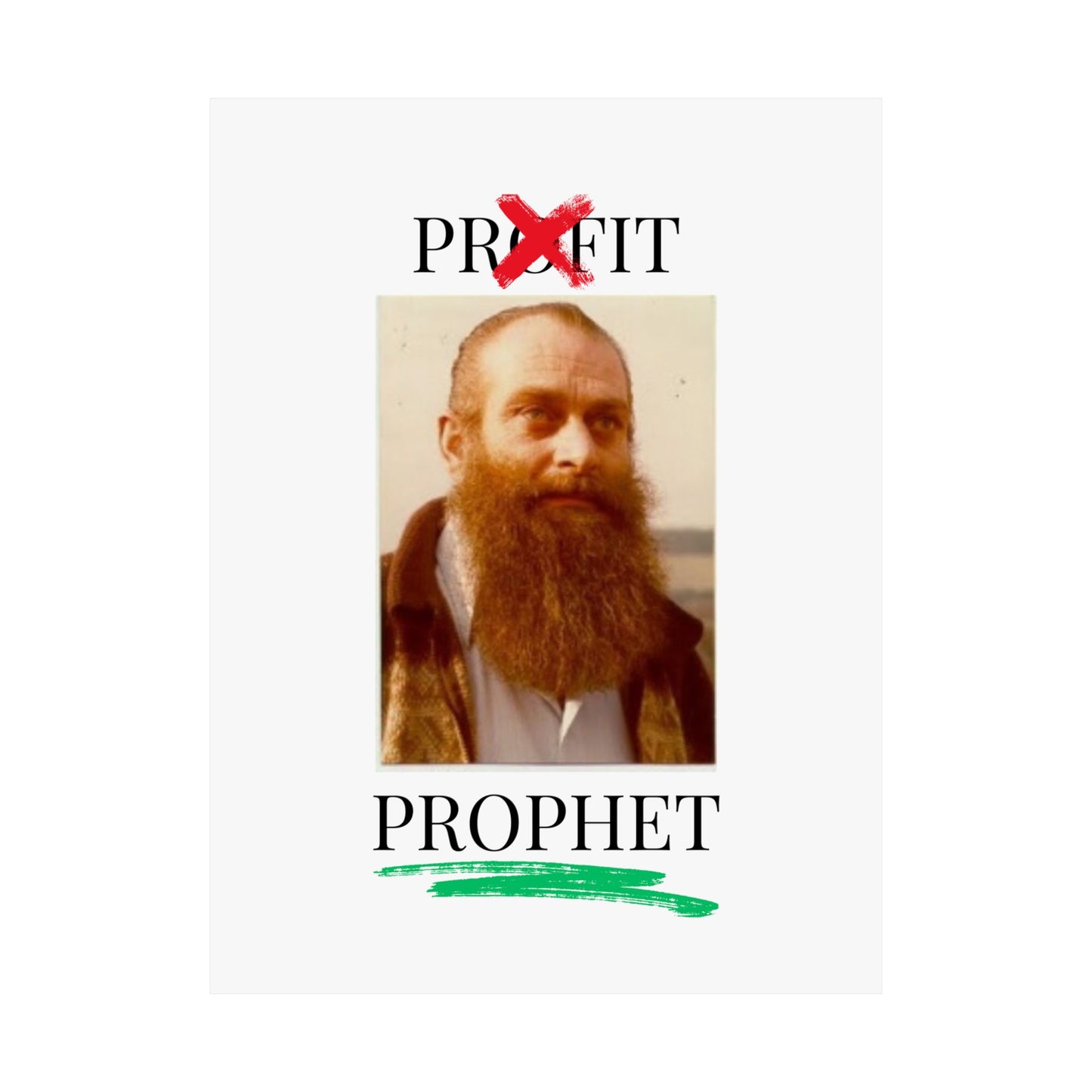 Inspirational Matte Vertical Poster: 'PROFIT vs PROPHET' - Unique Wall Art for Thought Leaders