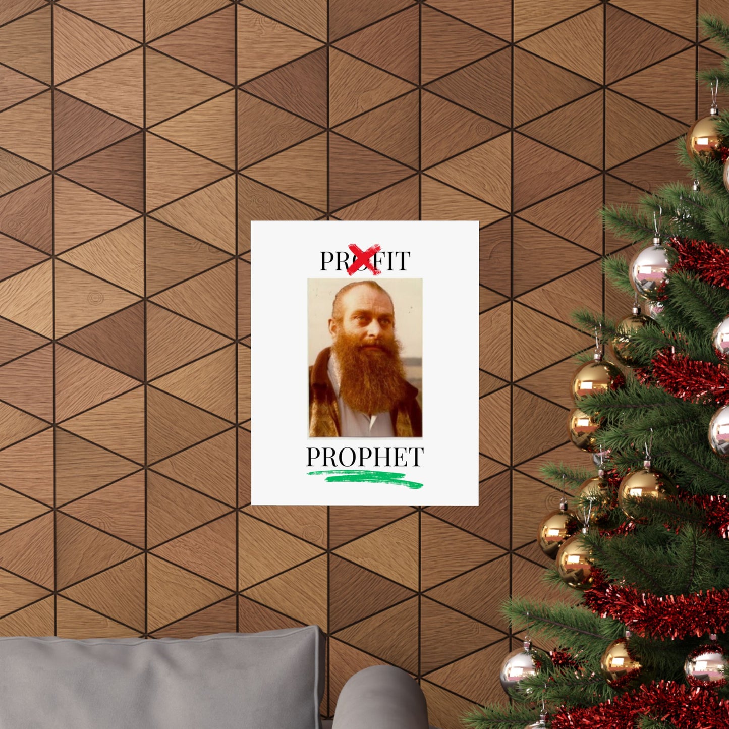 Inspirational Matte Vertical Poster: 'PROFIT vs PROPHET' - Unique Wall Art for Thought Leaders