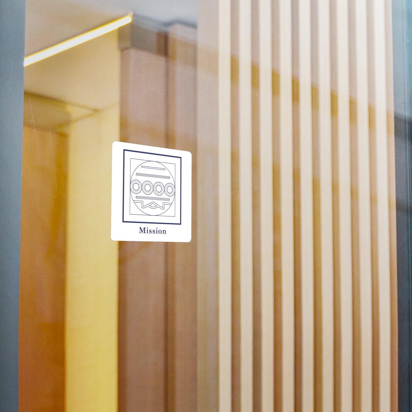Mission/Task - Aufgabe Symbol Sticker (Blue/White)