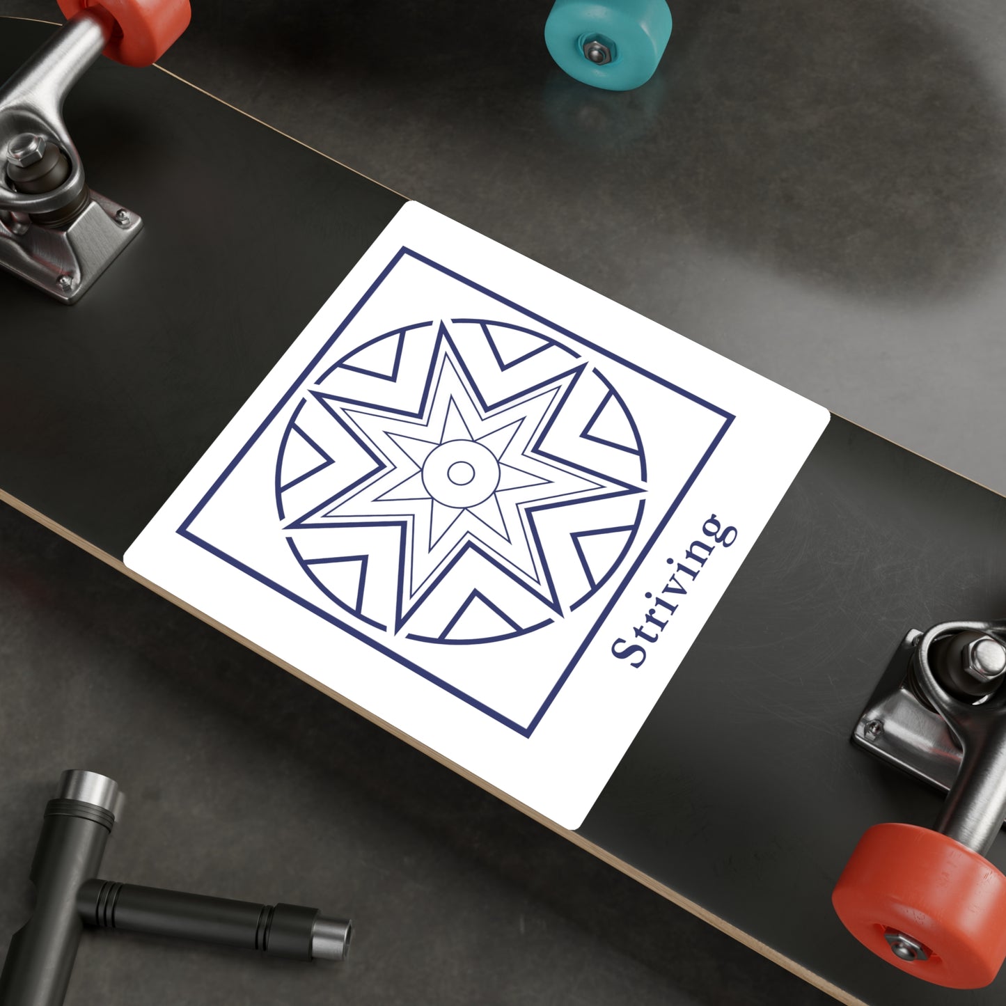 Striving - Streben Symbol Decal (Blue/White)