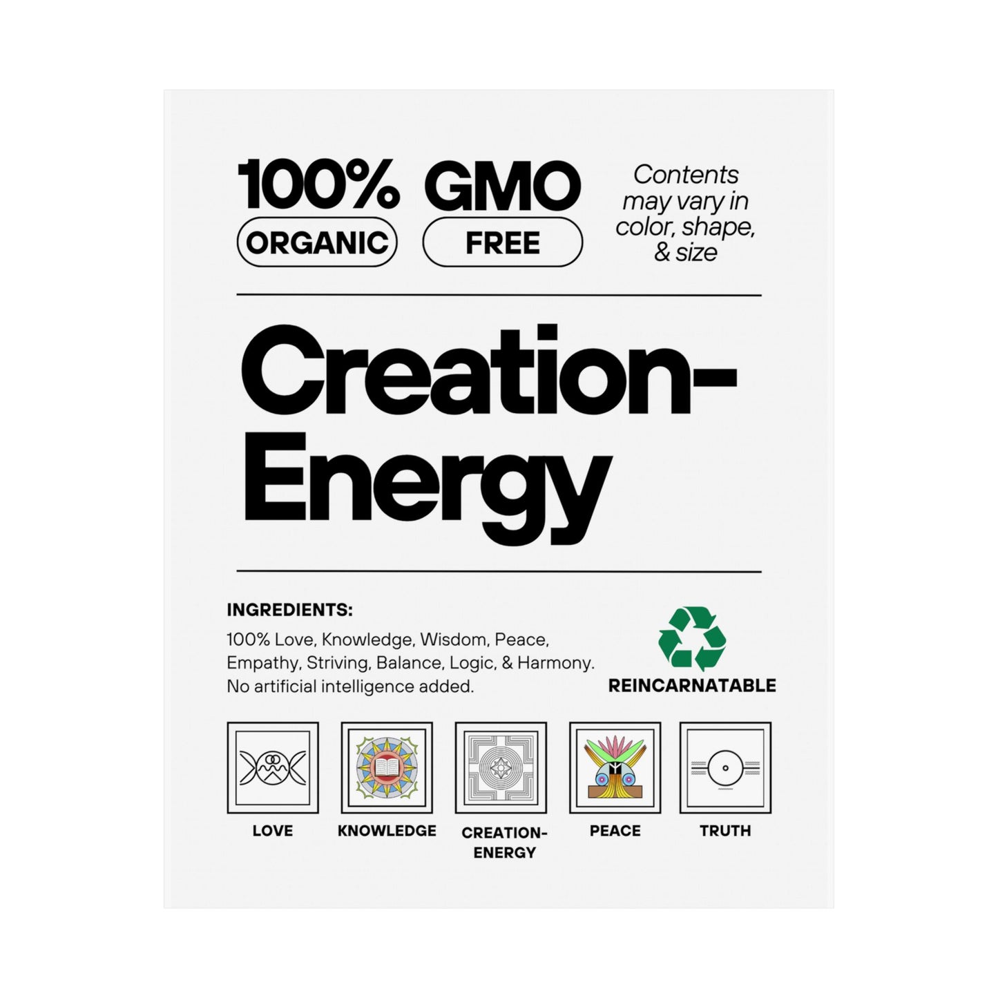 Inspirational Creation-Energy Posters | Eco-Friendly Wall Art for Mindfulness