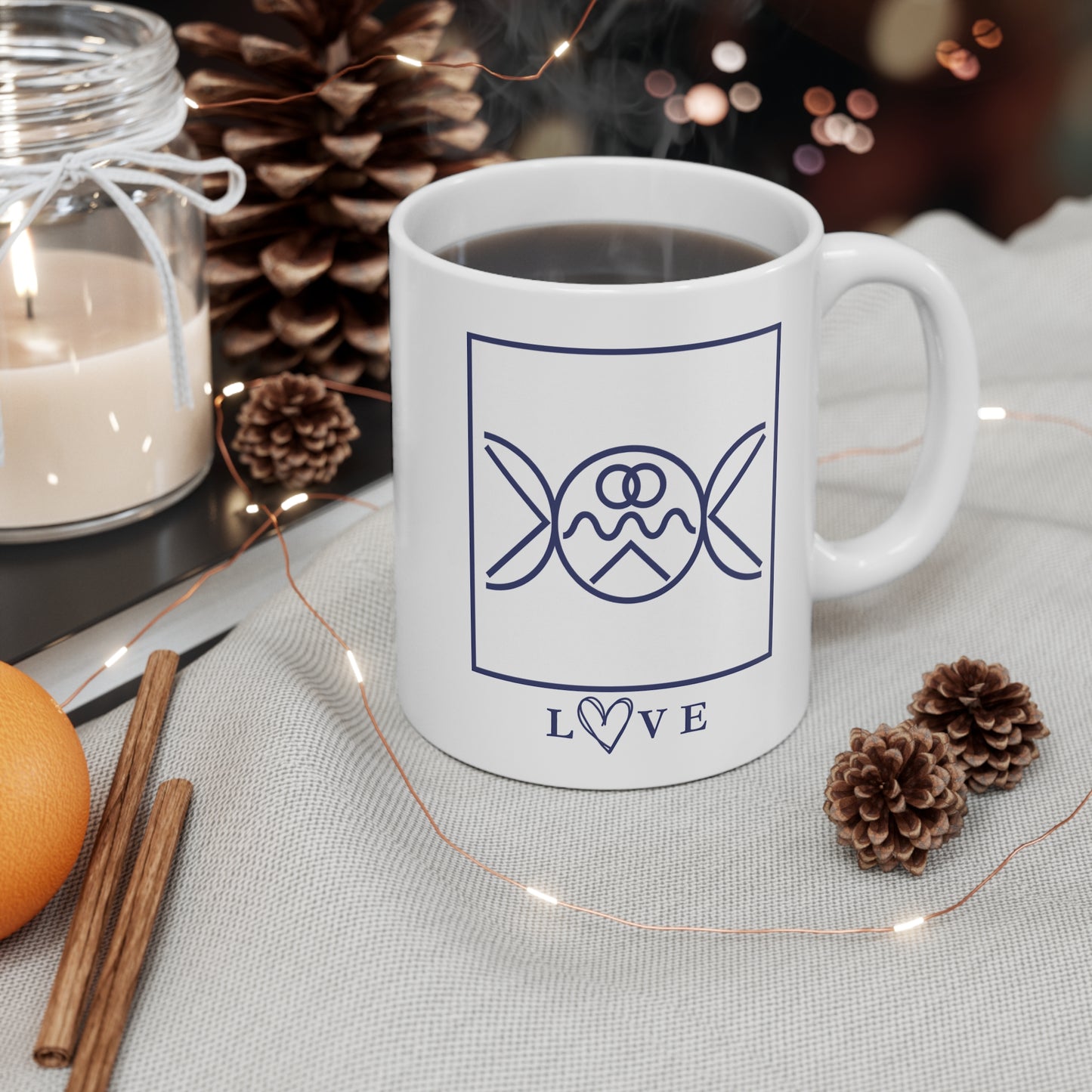 Symbols of the Creation-Energy Teaching - Mug 11oz *Liebe / Love* (heart)
