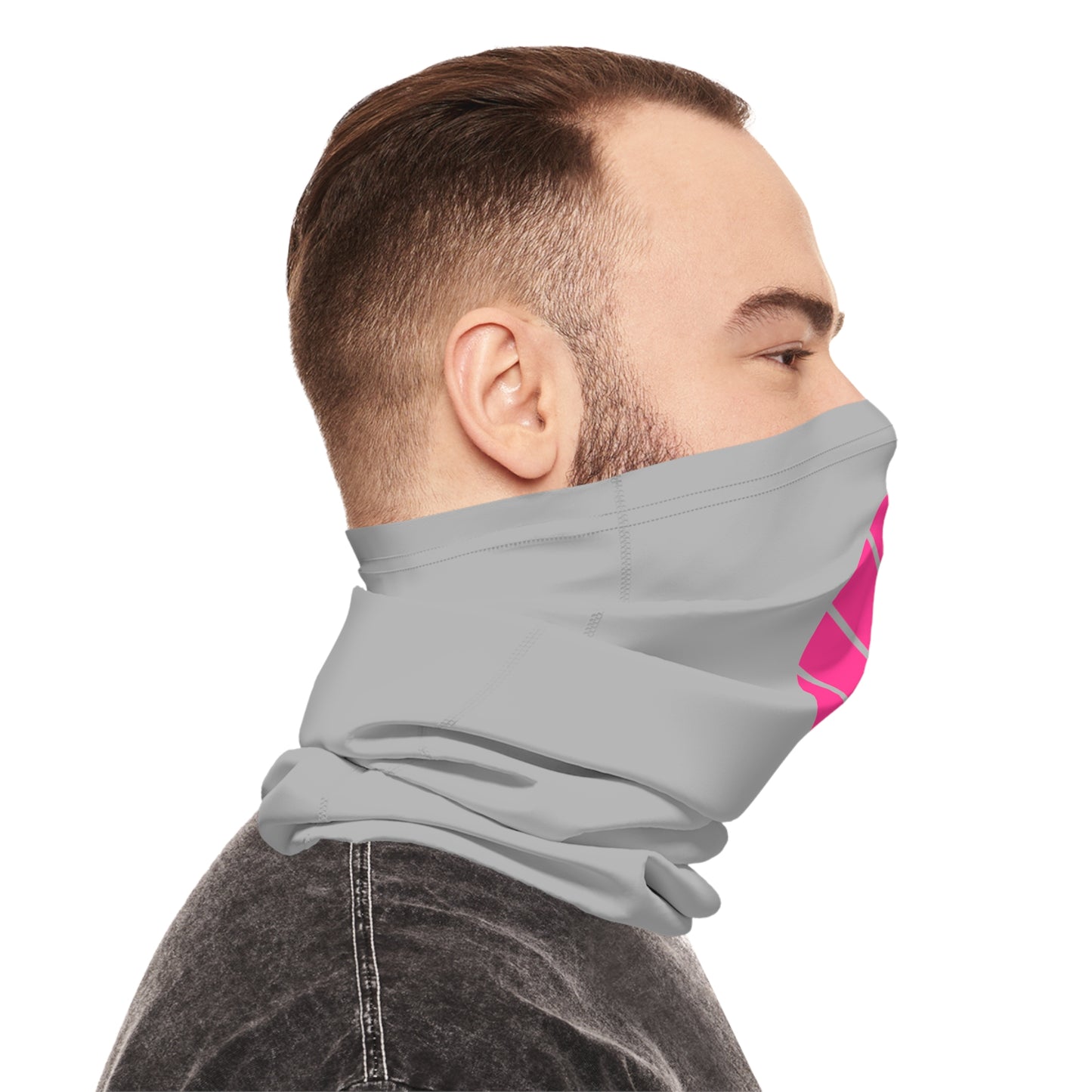 Lightweight Neck Gaiter - BEAM *Life* Edition (Pink/Gray)