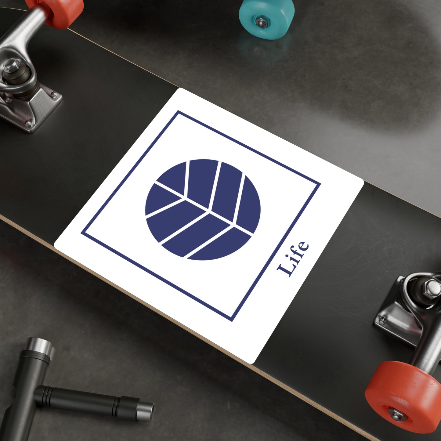 Life - Leben Symbol Sticker (Blue/White)