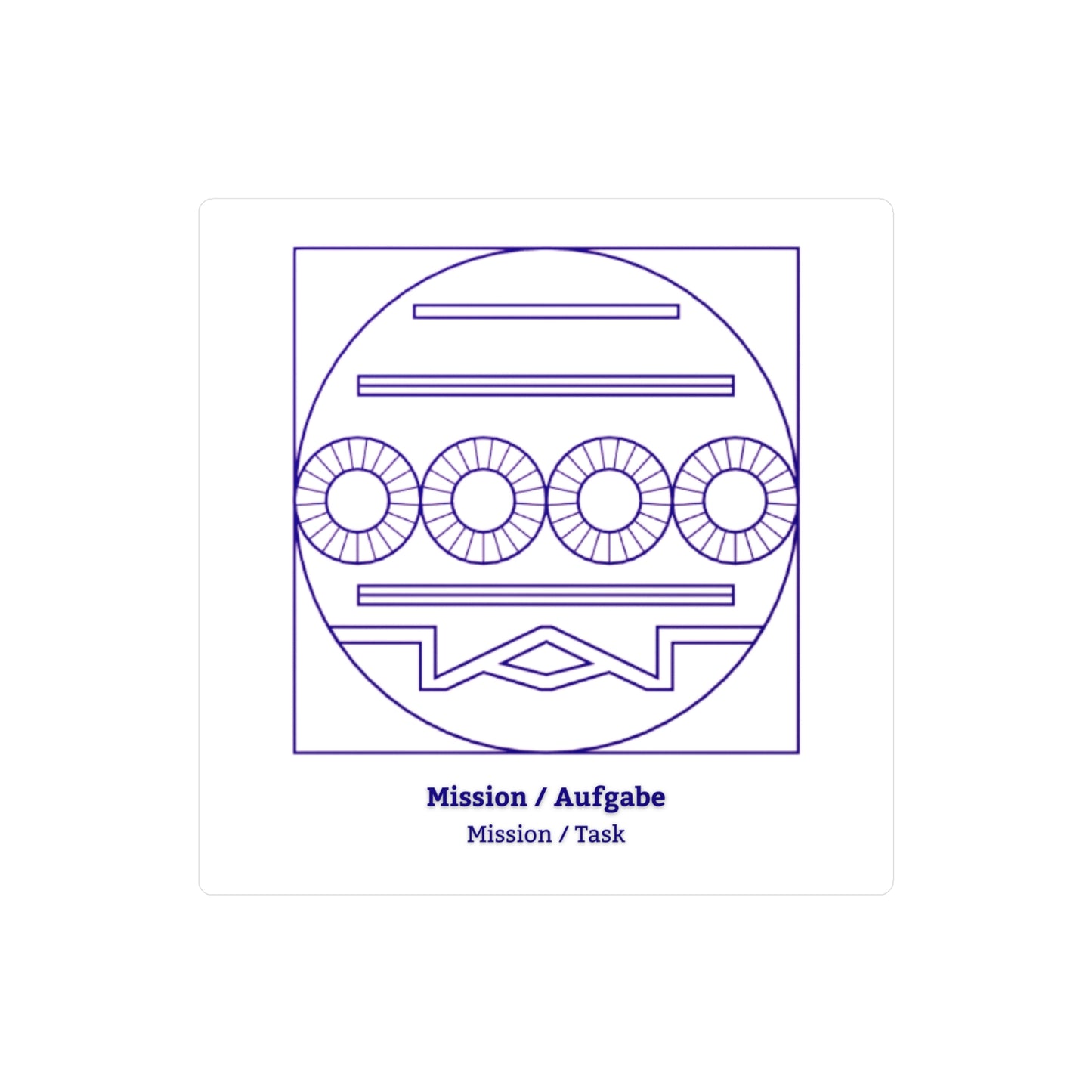 Mission Symbol Decal (Purple/White) Not Transparent