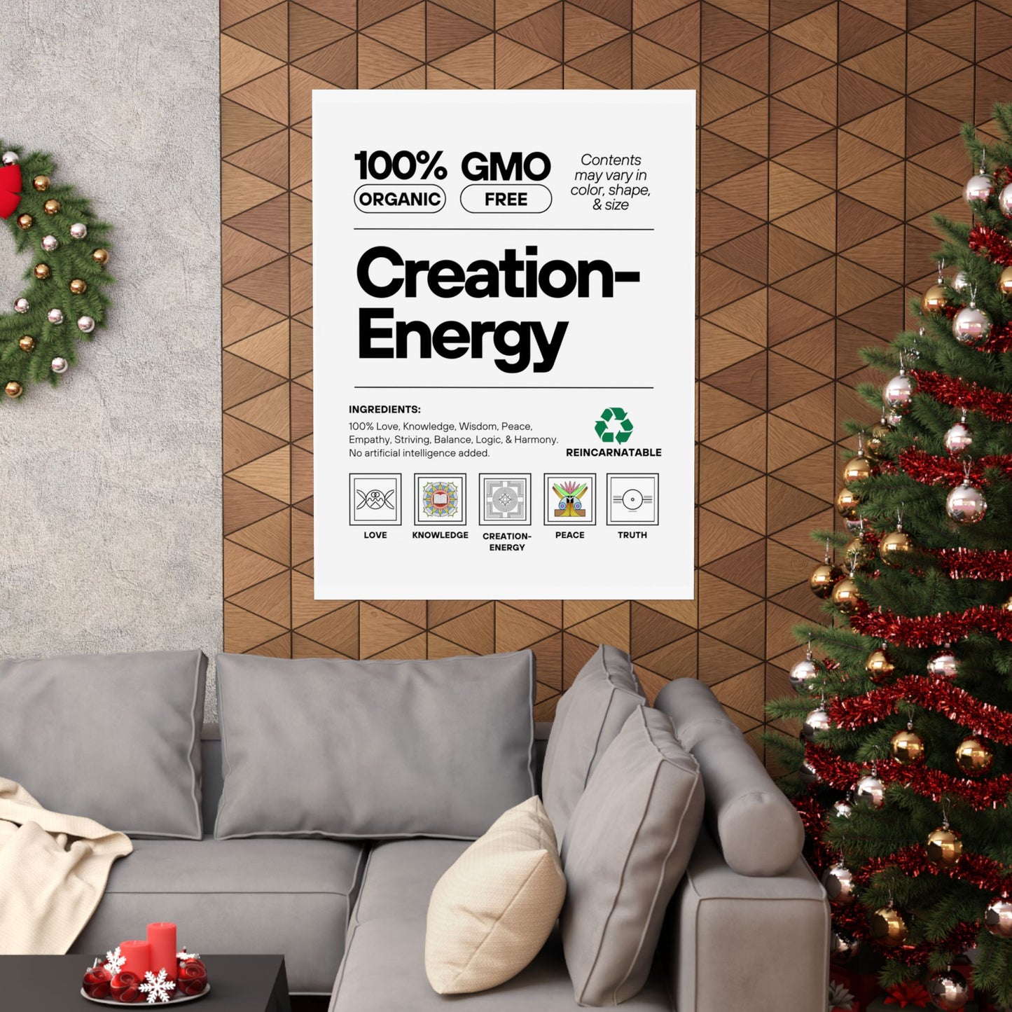 Inspirational Creation-Energy Posters | Eco-Friendly Wall Art for Mindfulness