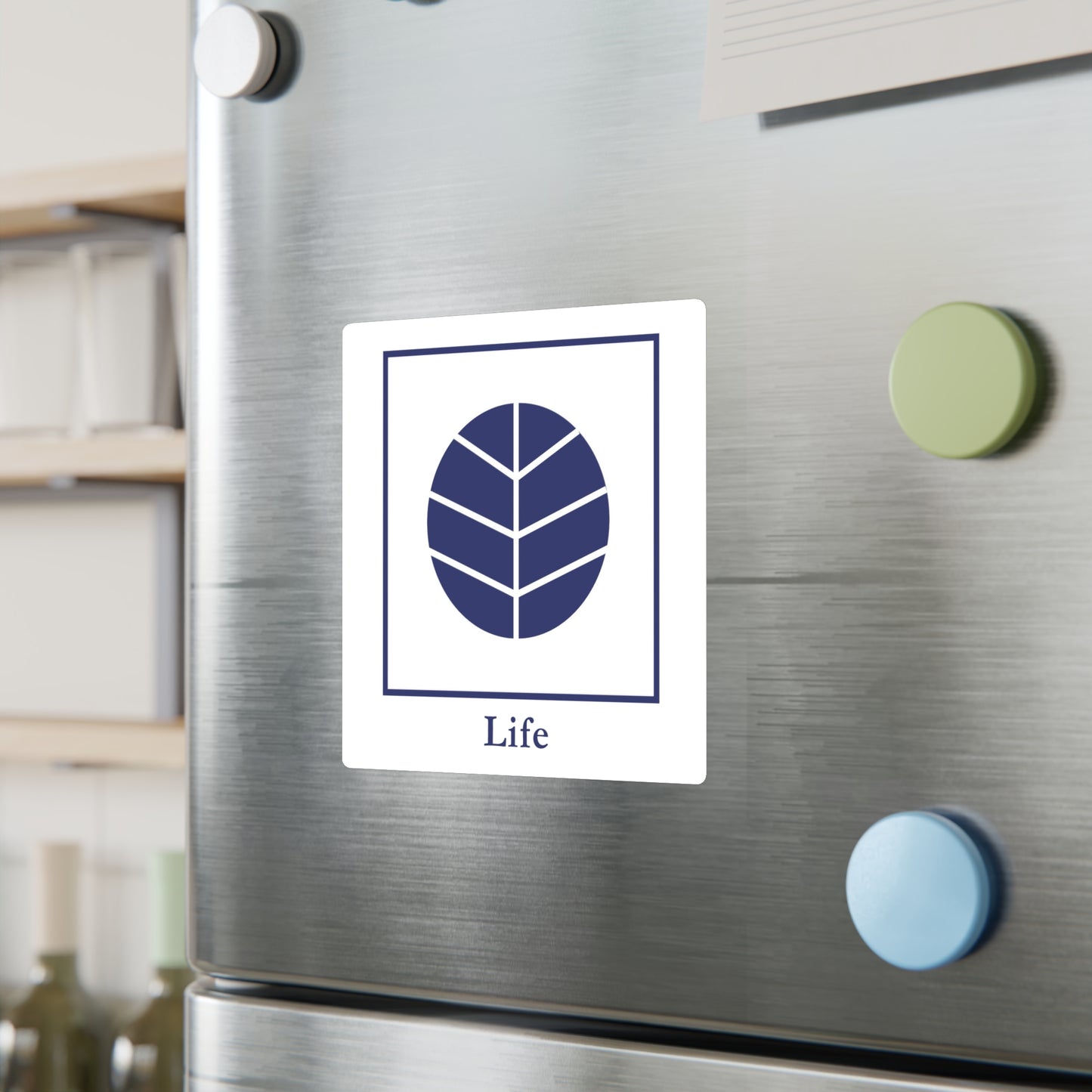 Life - Leben Symbol Sticker (Blue/White)