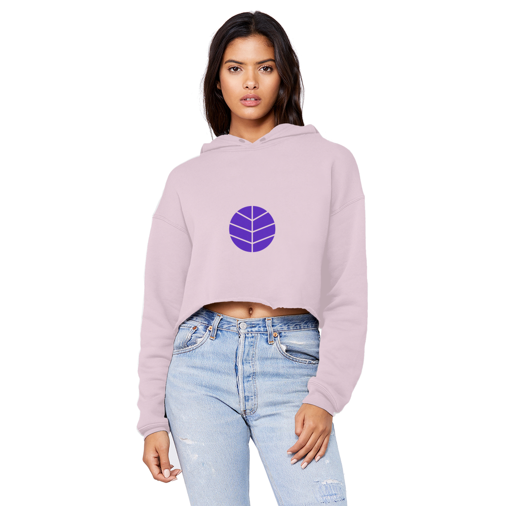 BEAM *Life* Collection Cropped Raw Edge Boyfriend Hoodie