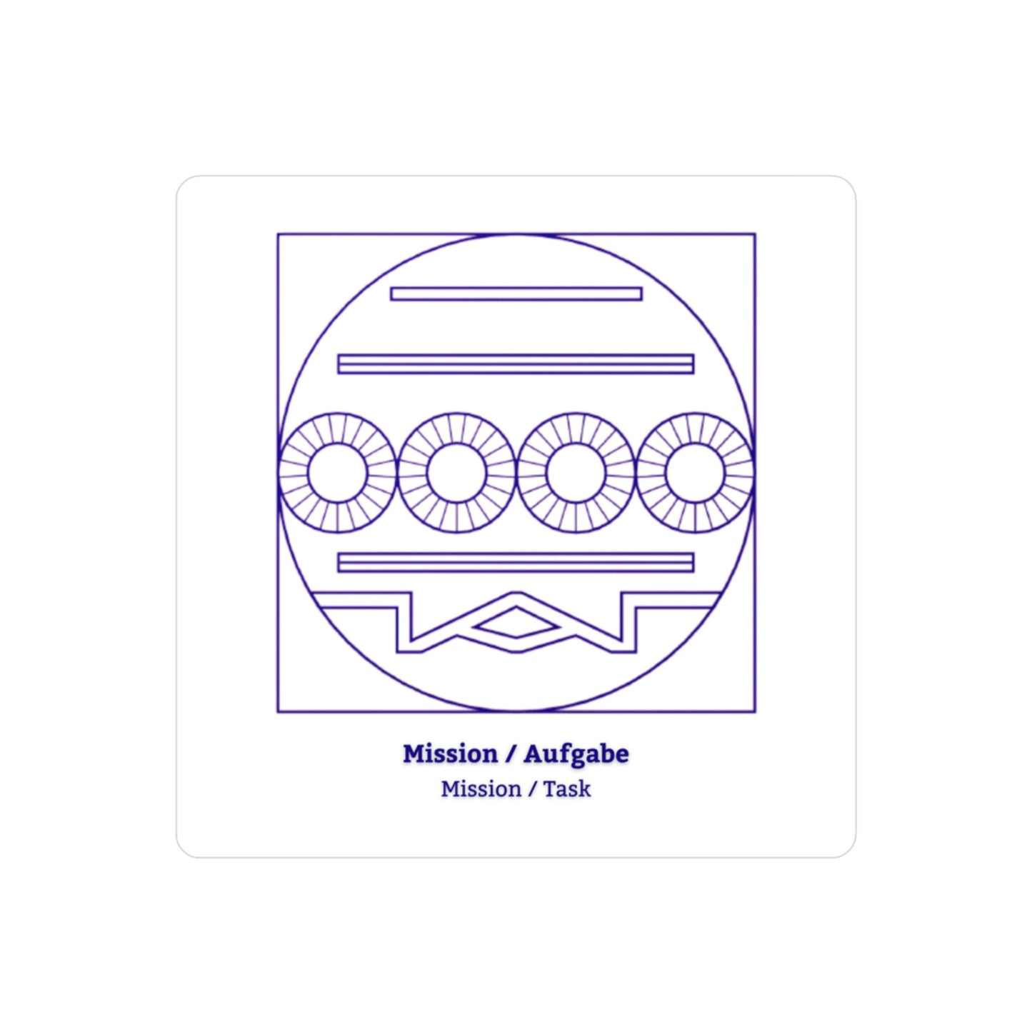 Mission Symbol Decal (Purple/White) Not Transparent