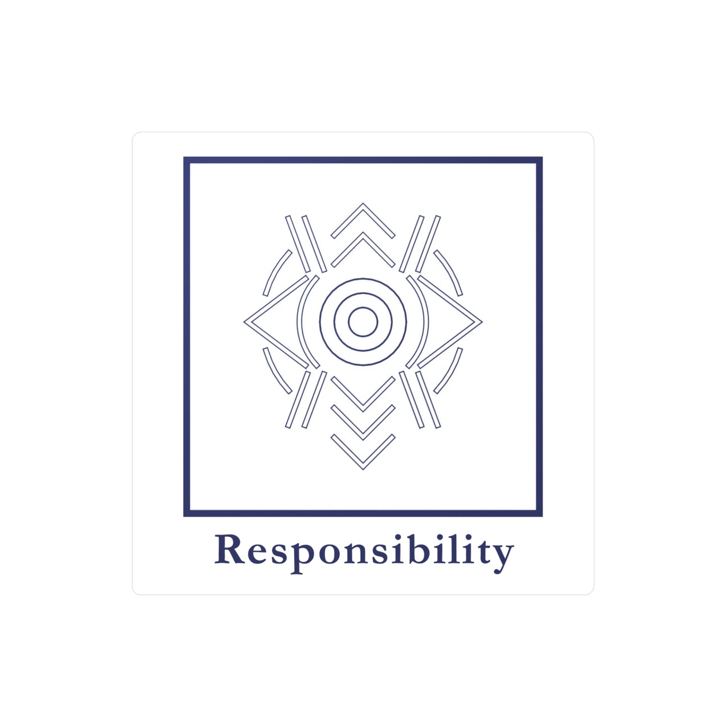 Responsibility - Verantwortung Symbol Decal (Blue/White)