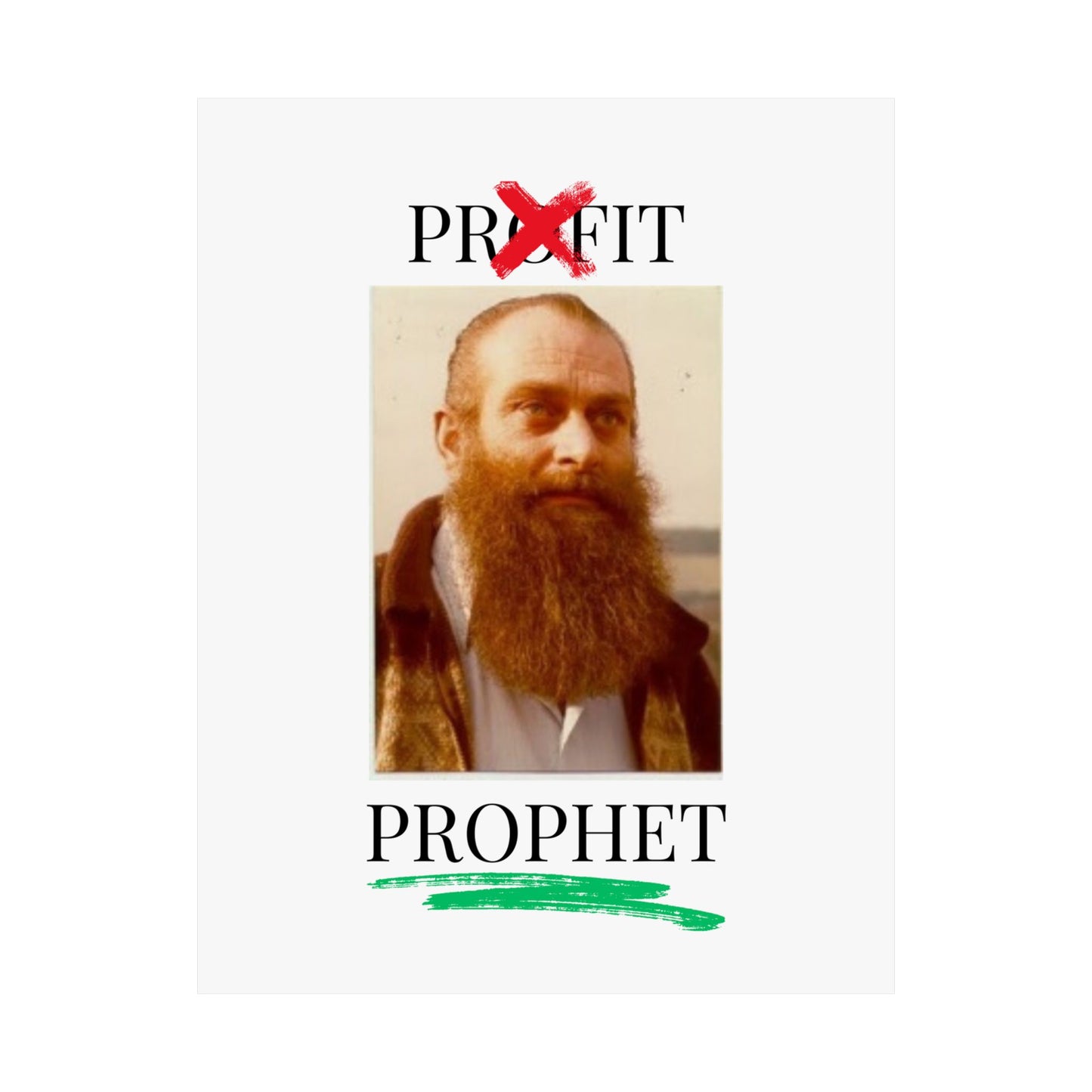 Inspirational Matte Vertical Poster: 'PROFIT vs PROPHET' - Unique Wall Art for Thought Leaders
