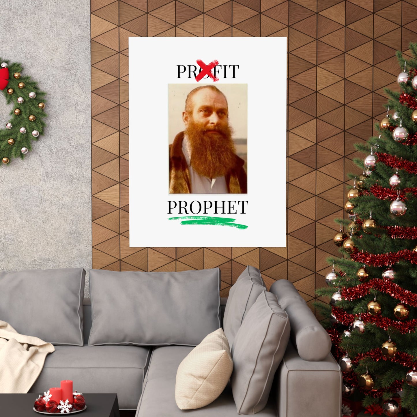Inspirational Matte Vertical Poster: 'PROFIT vs PROPHET' - Unique Wall Art for Thought Leaders