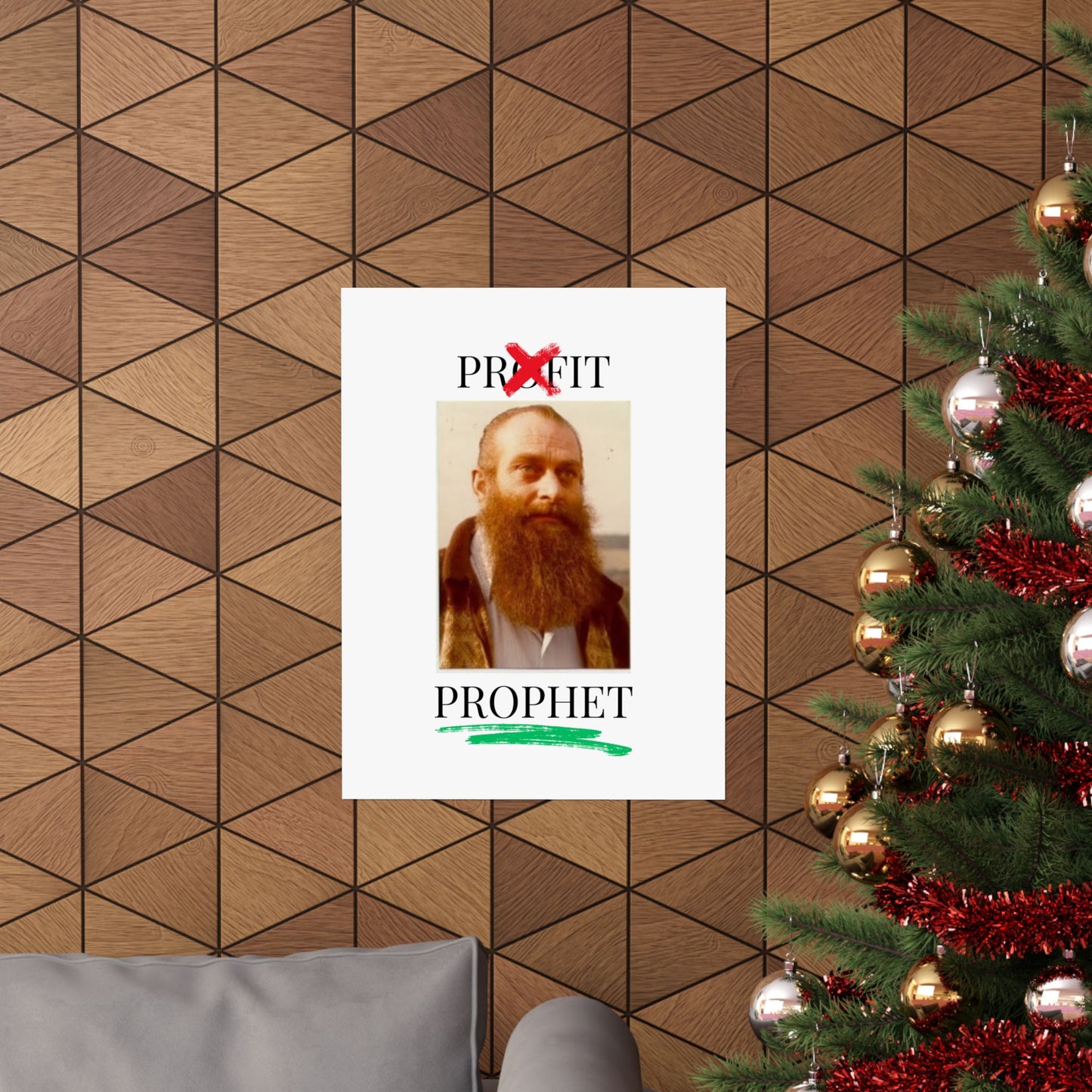 Inspirational Matte Vertical Poster: 'PROFIT vs PROPHET' - Unique Wall Art for Thought Leaders
