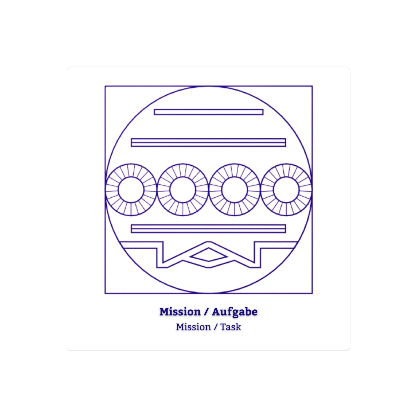 Mission Symbol Decal (Purple/White) Not Transparent