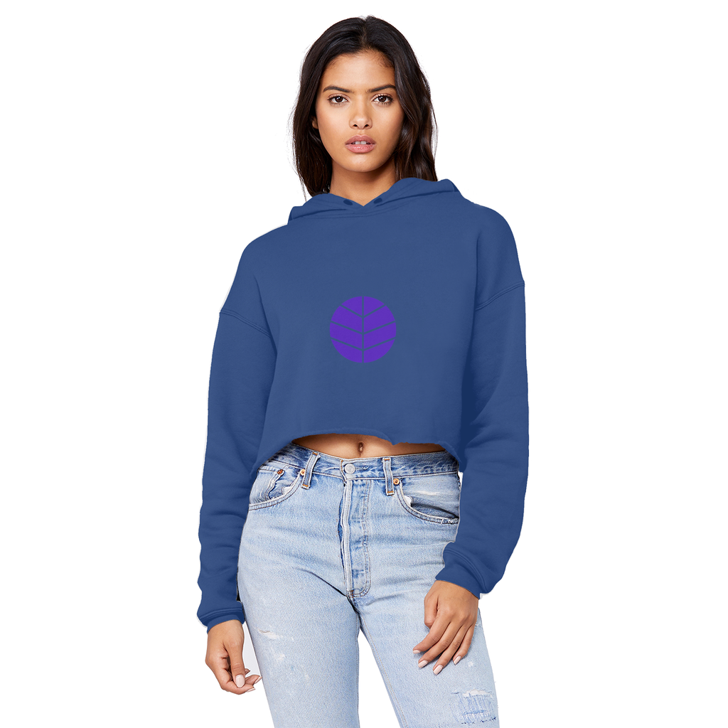BEAM *Life* Collection Cropped Raw Edge Boyfriend Hoodie