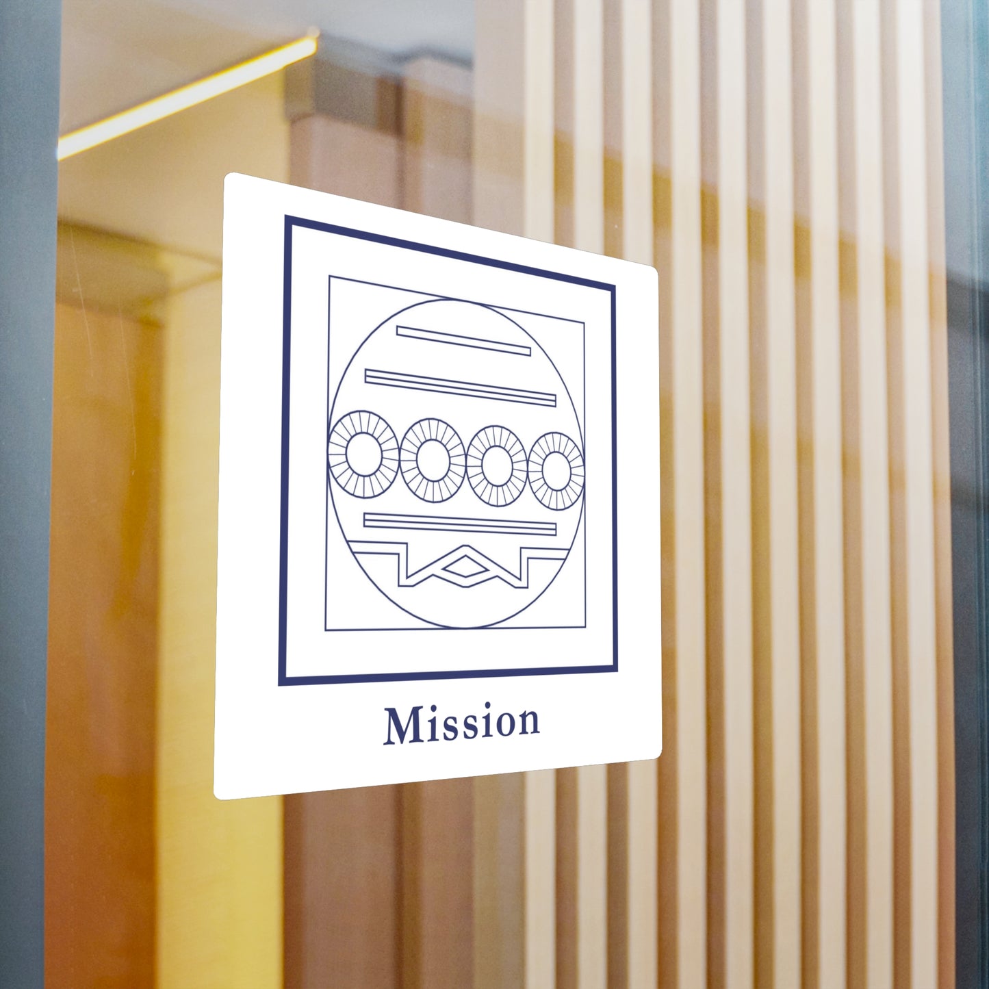Mission/Task - Aufgabe Symbol Sticker (Blue/White)