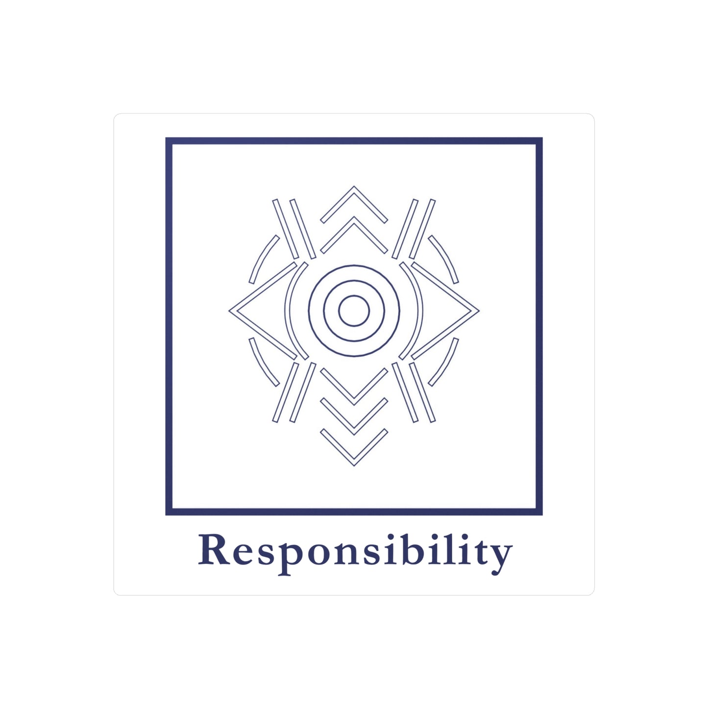 Responsibility - Verantwortung Symbol Decal (Blue/White)