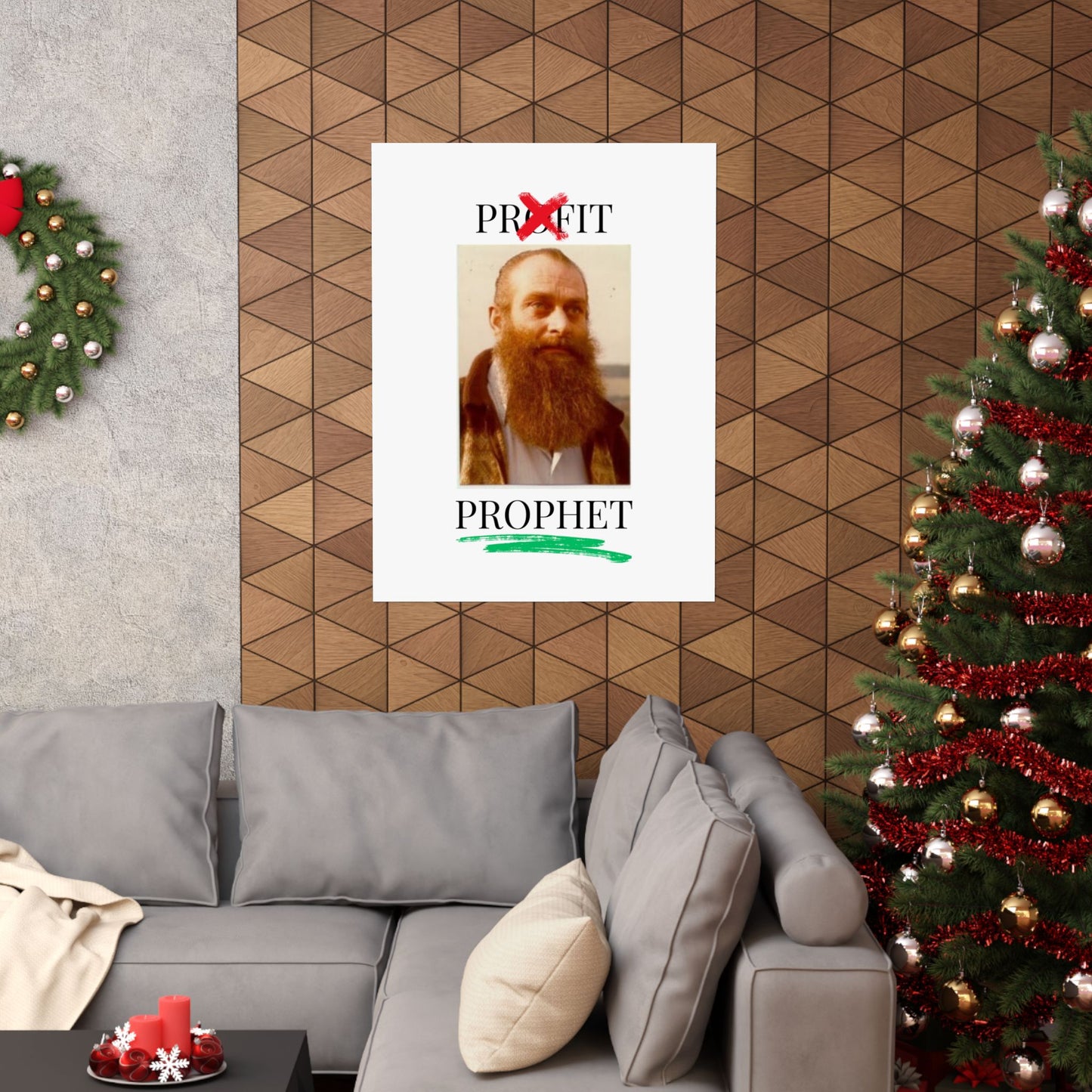 Inspirational Matte Vertical Poster: 'PROFIT vs PROPHET' - Unique Wall Art for Thought Leaders