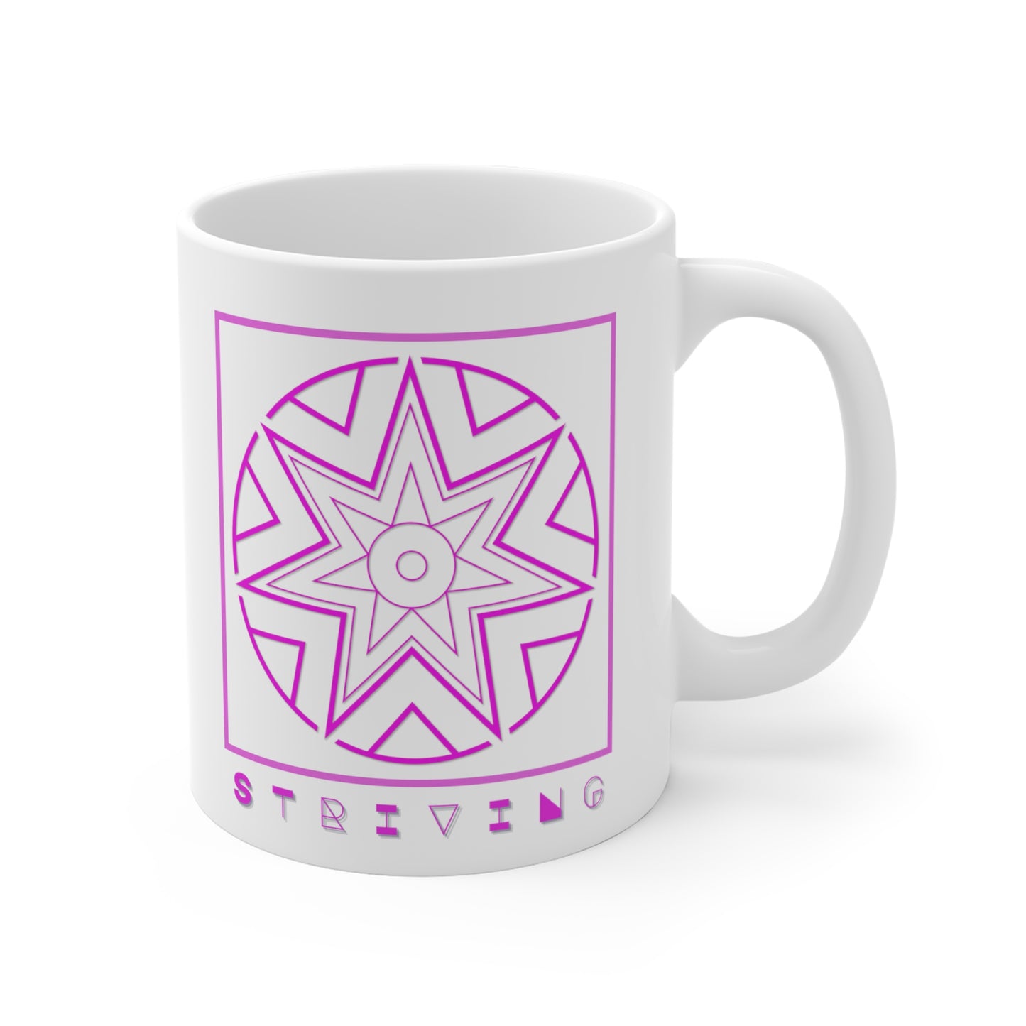 Symbols of the Creation-Energy Teaching - Mug 11oz *Striving / Streben* (pink)