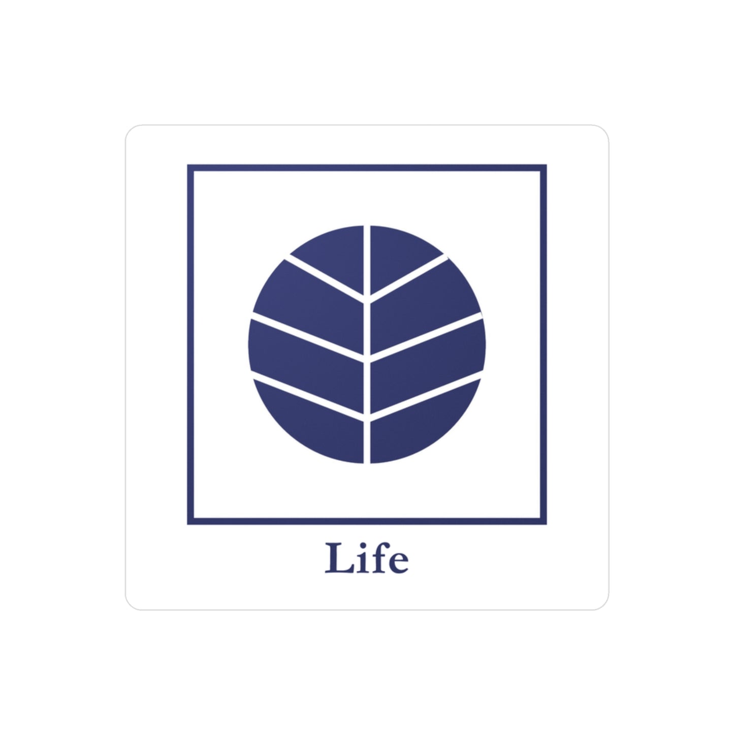 Life - Leben Symbol Sticker (Blue/White)