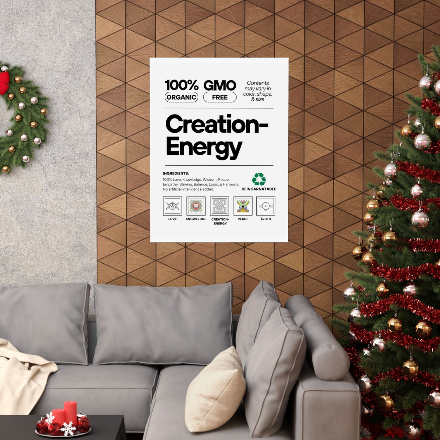 Inspirational Creation-Energy Posters | Eco-Friendly Wall Art for Mindfulness