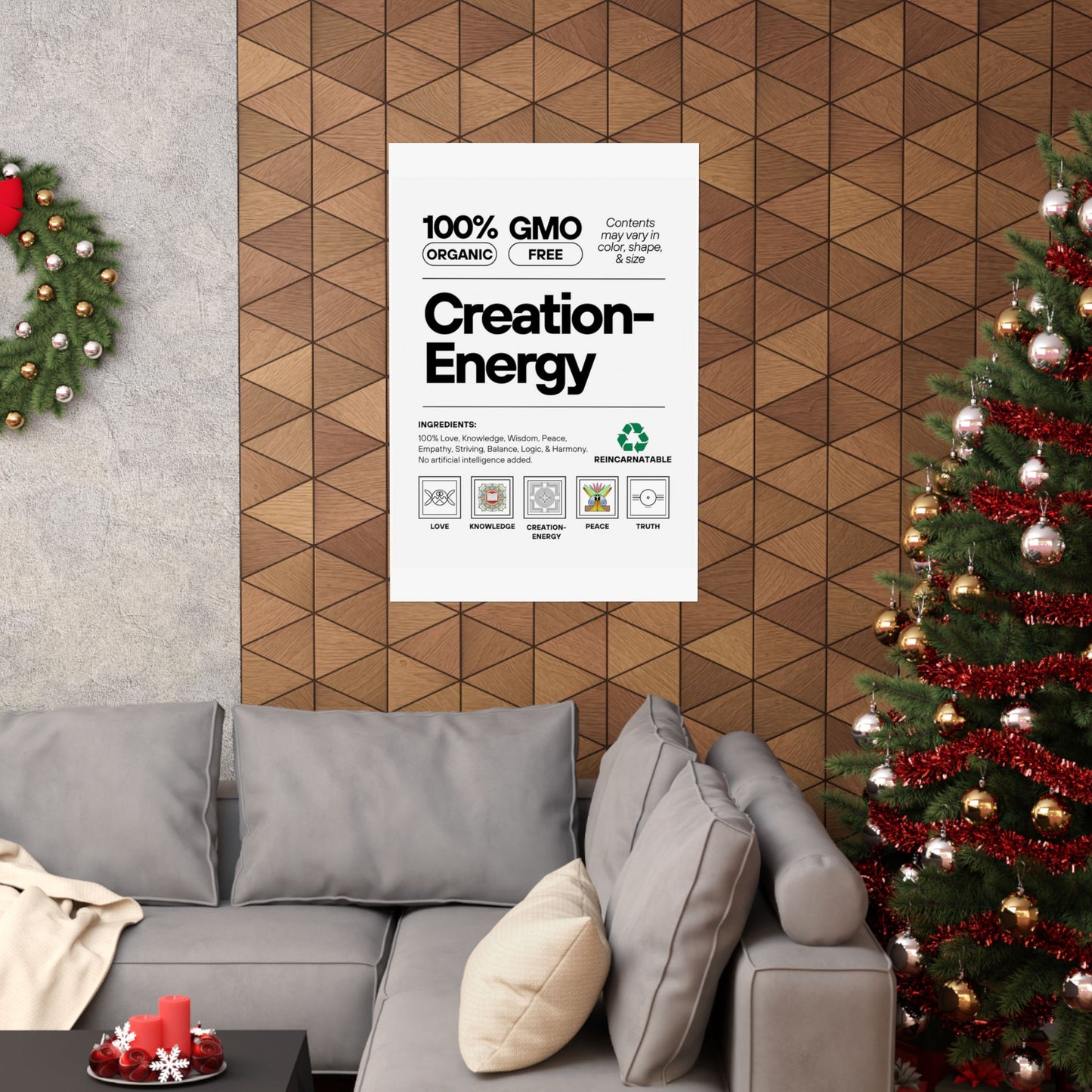 Inspirational Creation-Energy Posters | Eco-Friendly Wall Art for Mindfulness